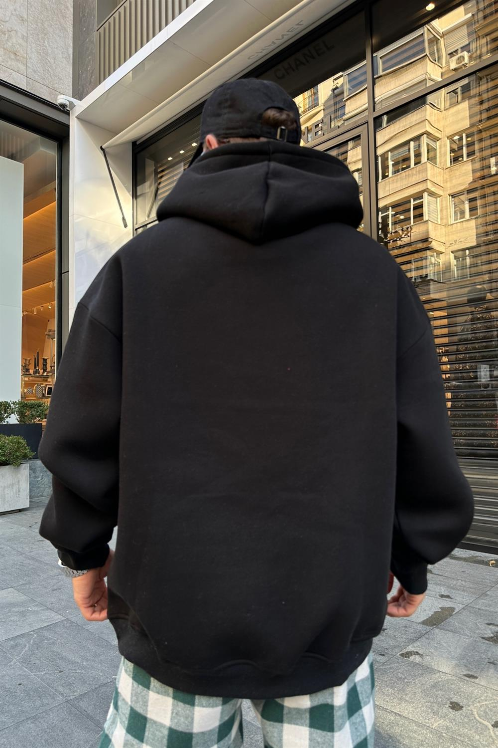 Stwd Nakışlı Siyah Oversize Sweatshirt SW936