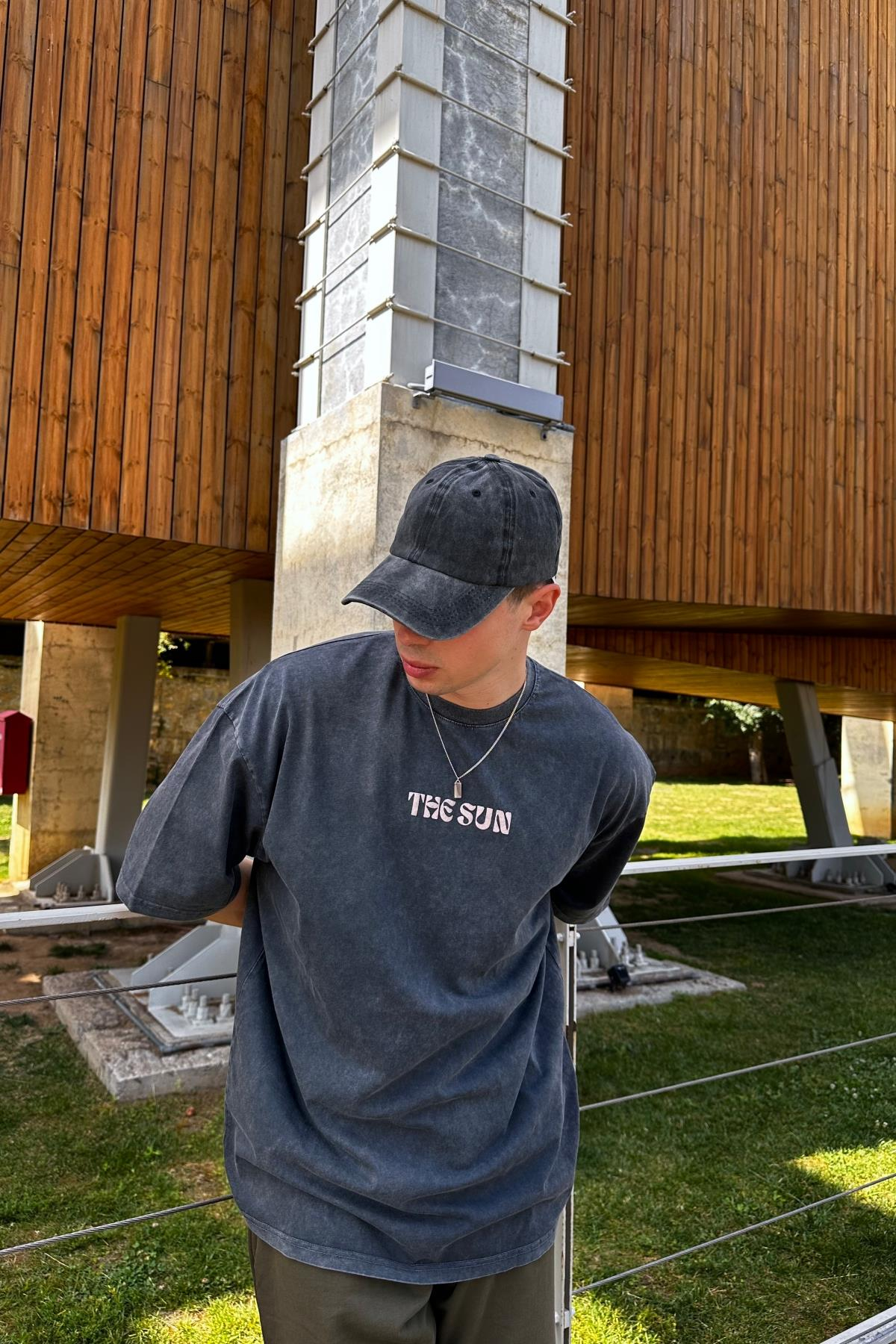 Sun Acid Wash Oversize Tshirt T1082