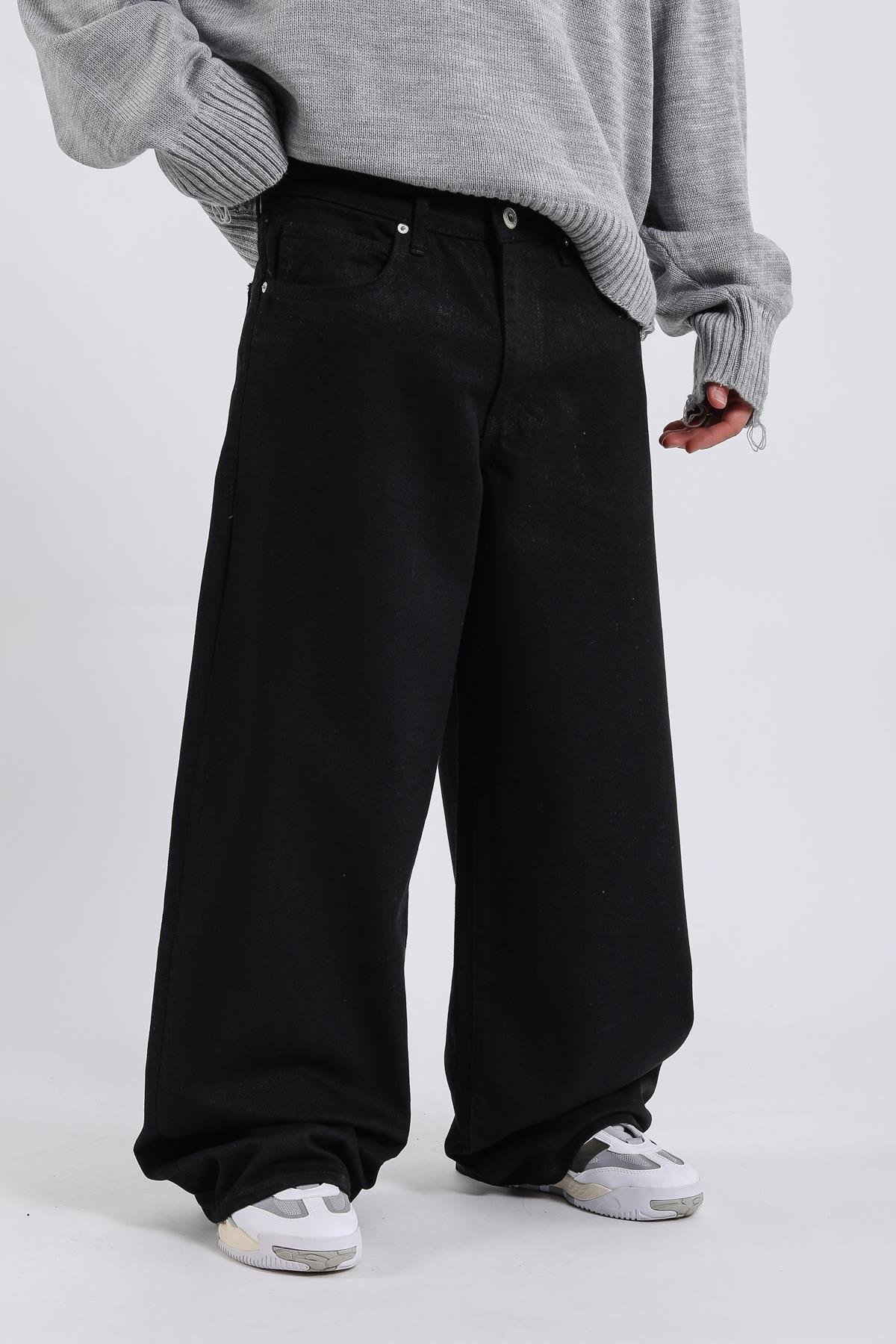 Super Baggy Siyah Jean Pantolon P1011