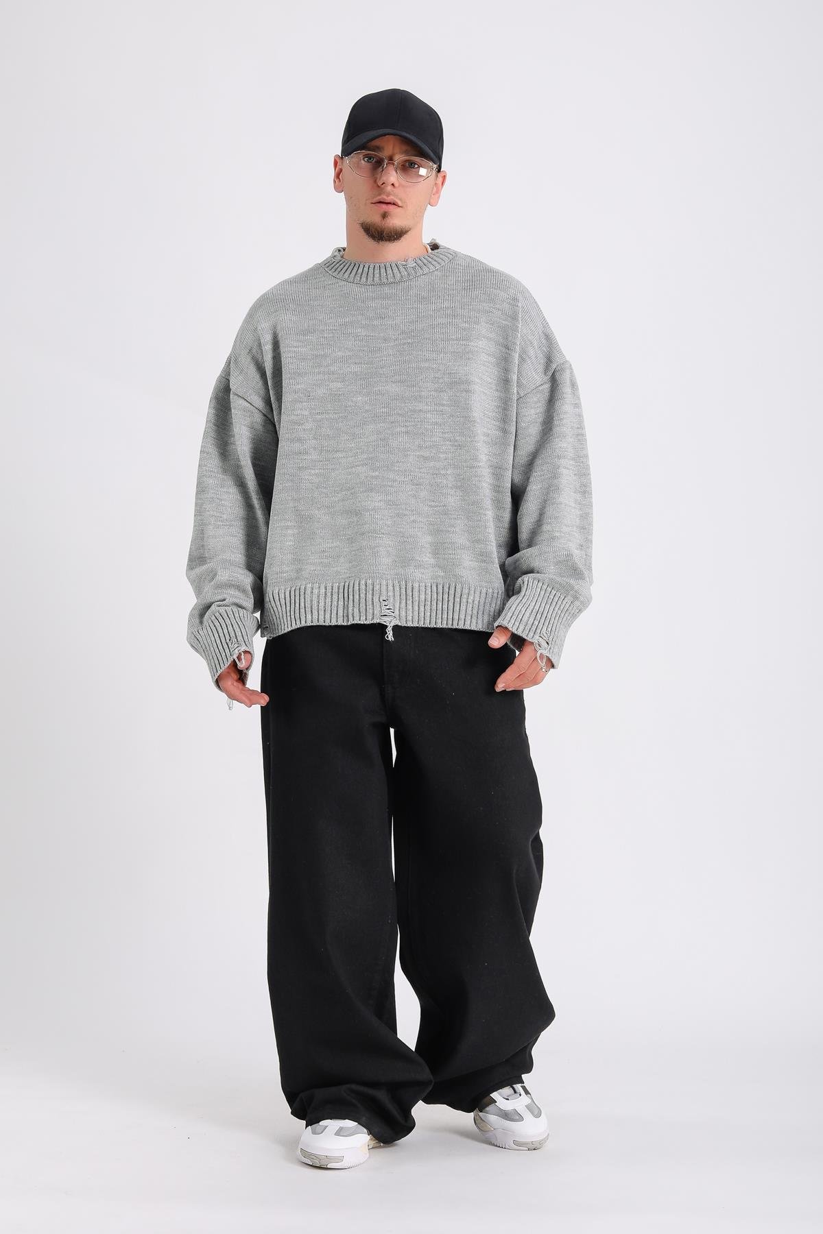 Super Baggy Siyah Jean Pantolon P1011