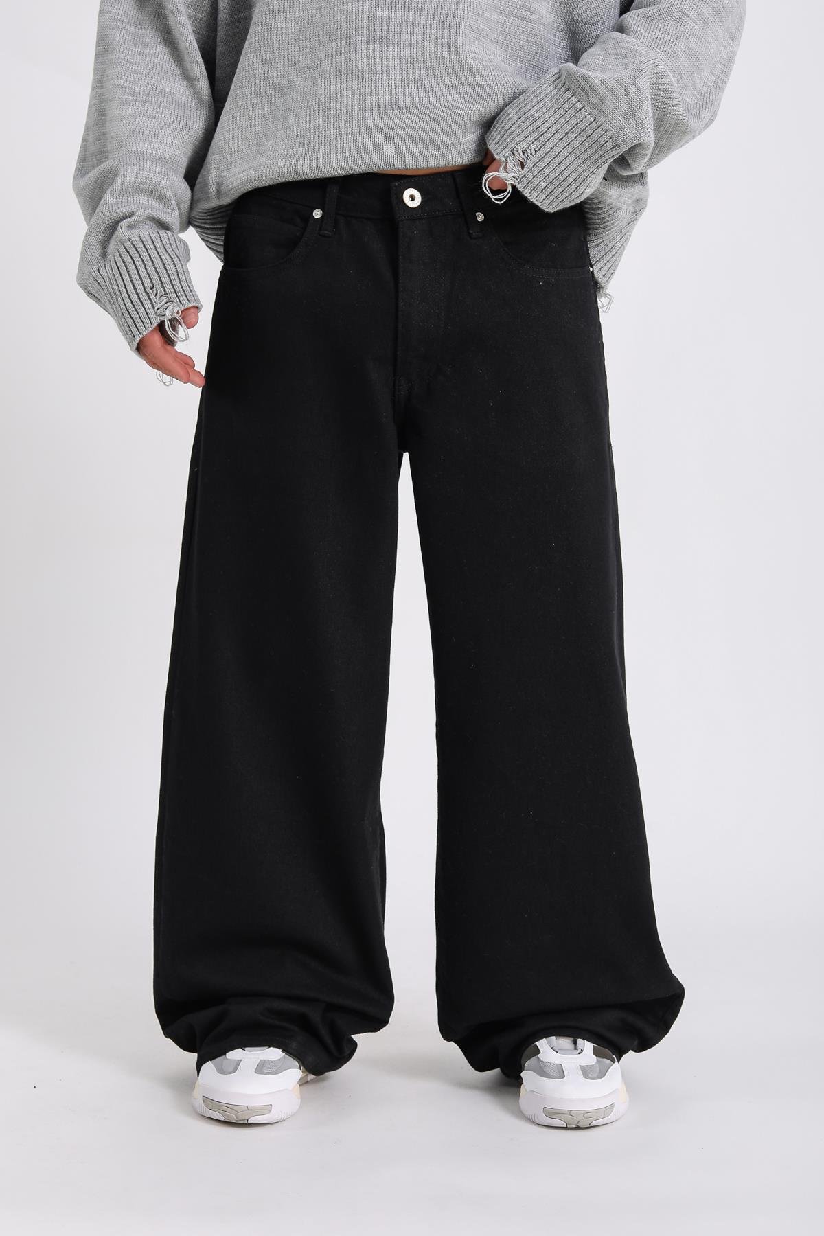 Super Baggy Siyah Jean Pantolon P1011