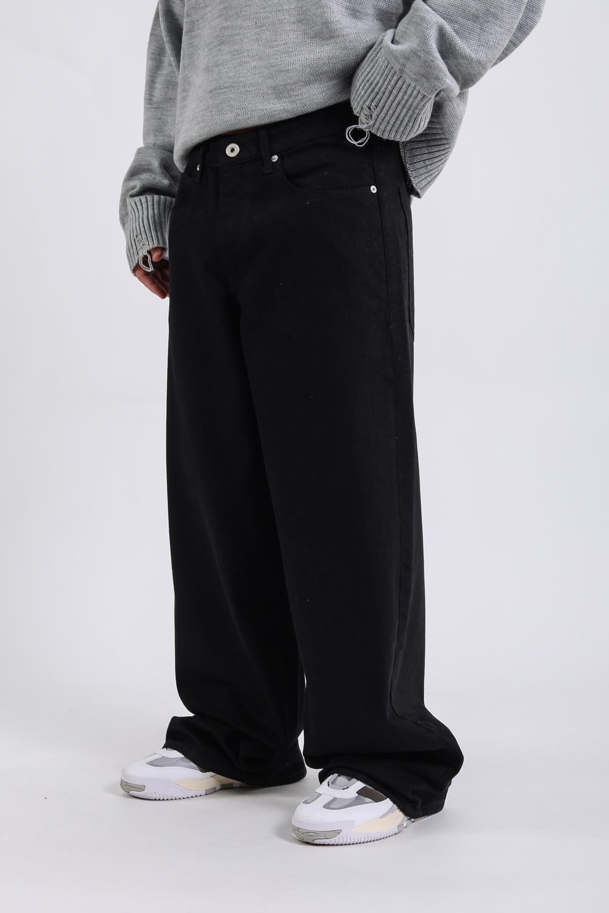 Super Baggy Siyah Jean Pantolon P1011