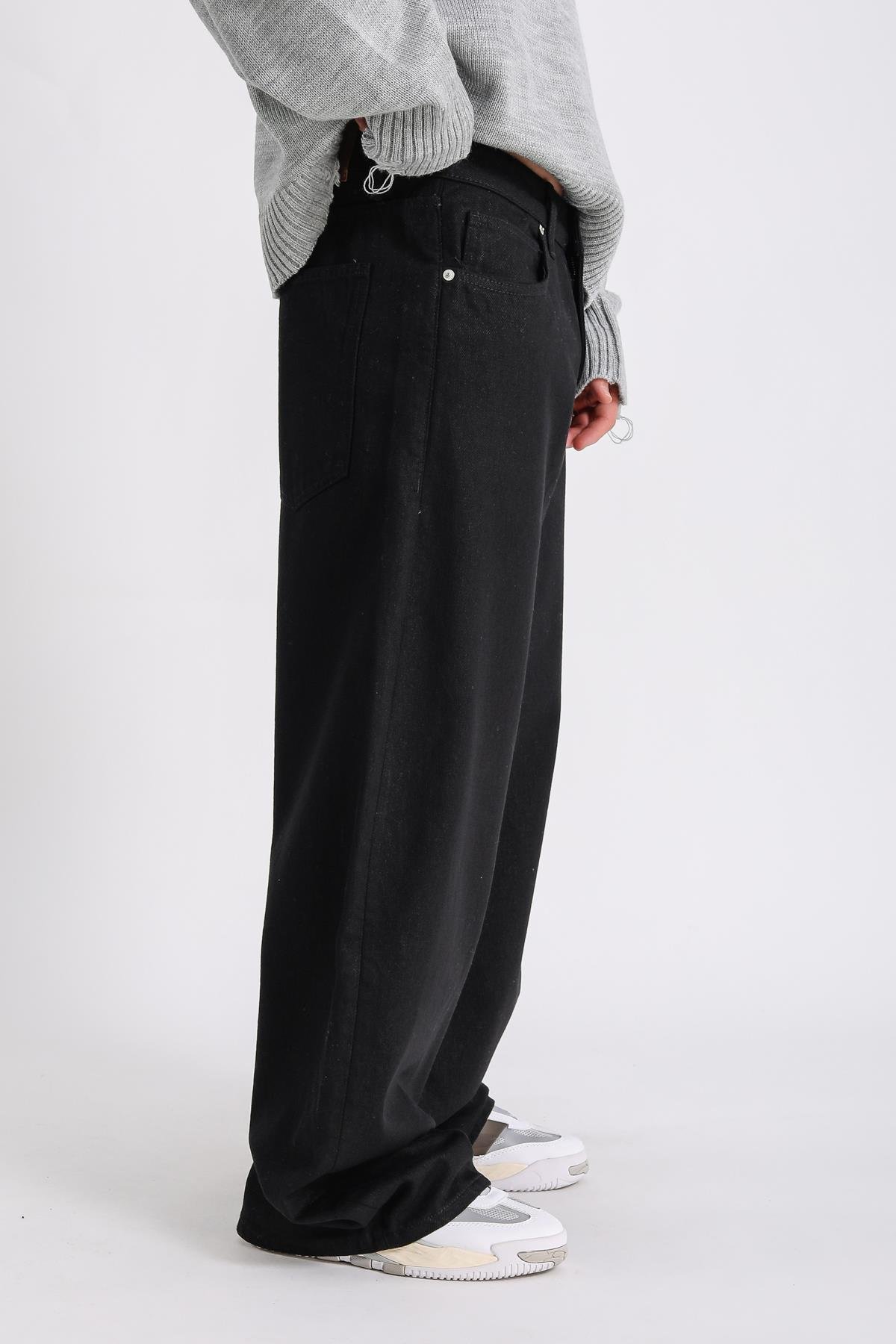 Super Baggy Siyah Jean Pantolon P1011