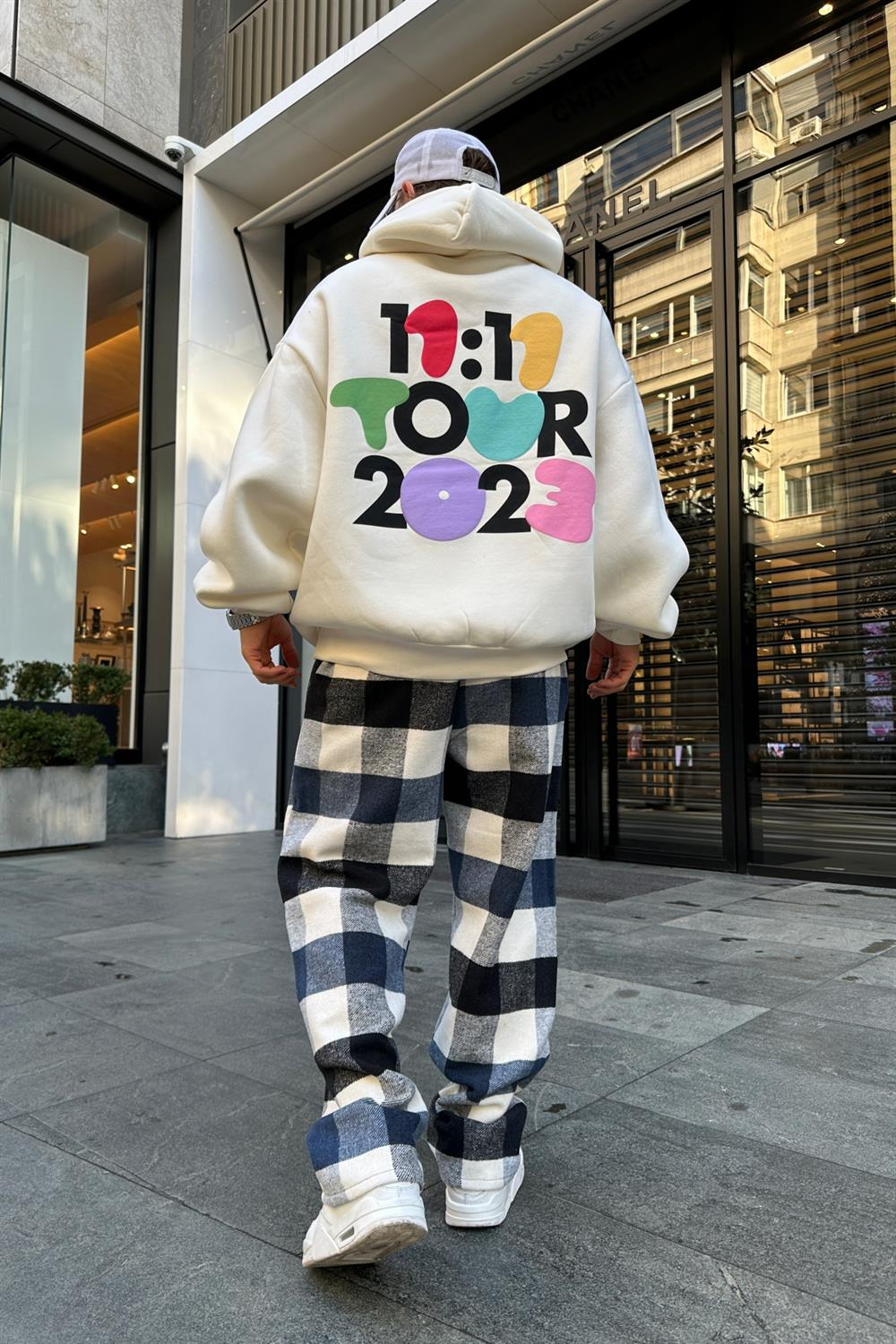 Tour Colour Baskılı Krem Oversize Sweatshirt SW933
