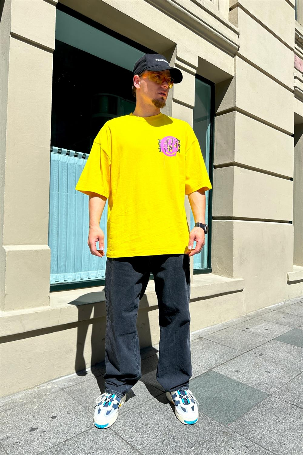 Trippy Baskılı Oversize Tshirt T837