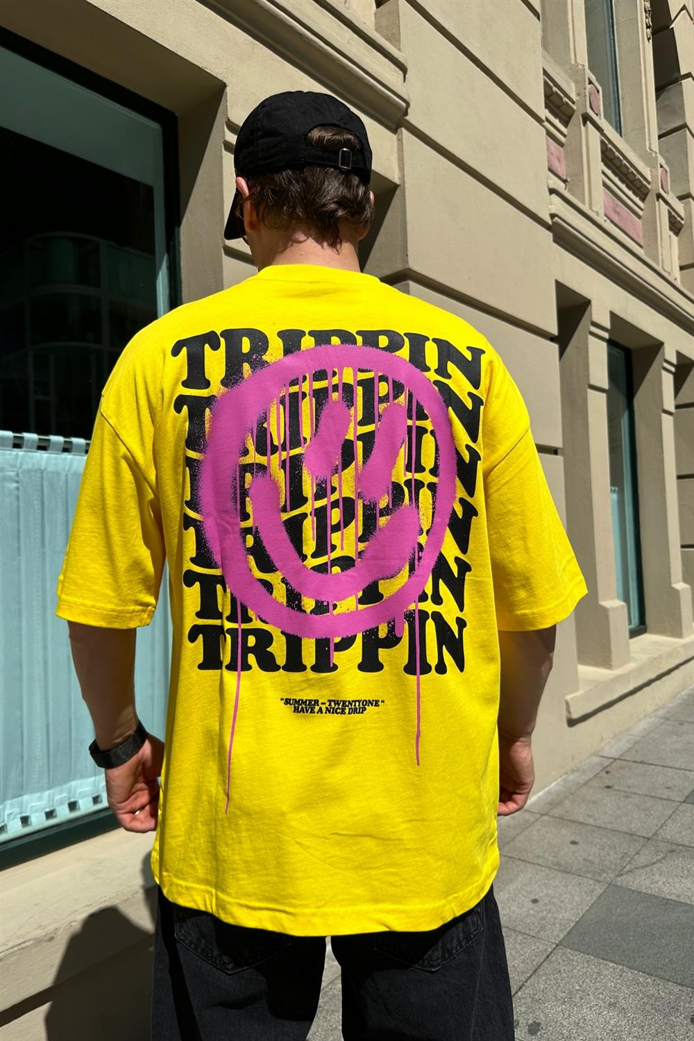 Trippy Baskılı Oversize Tshirt T837
