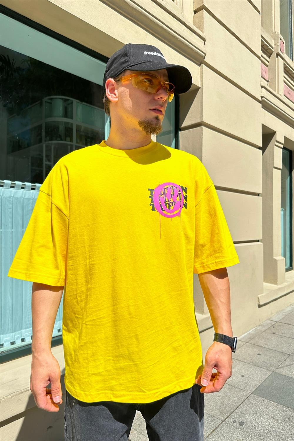 Trippy Baskılı Oversize Tshirt T837