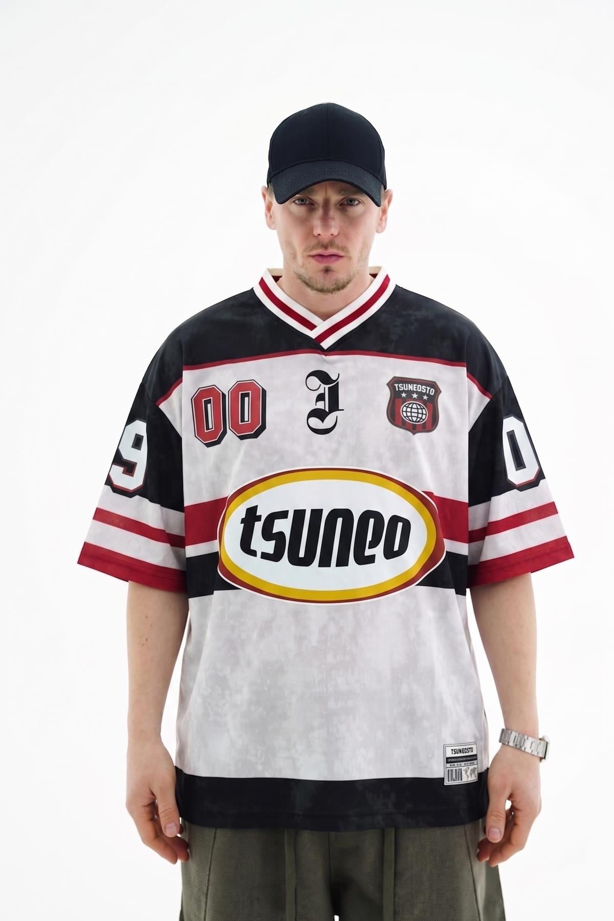 Tsuneo Baskılı Oversize Forma Tshirt JC01 26Y196