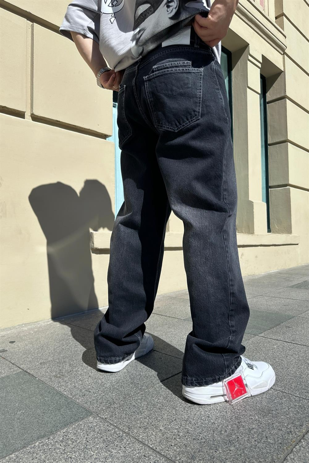 Vicinity Gri Nakışlı Füme Pantolon P724