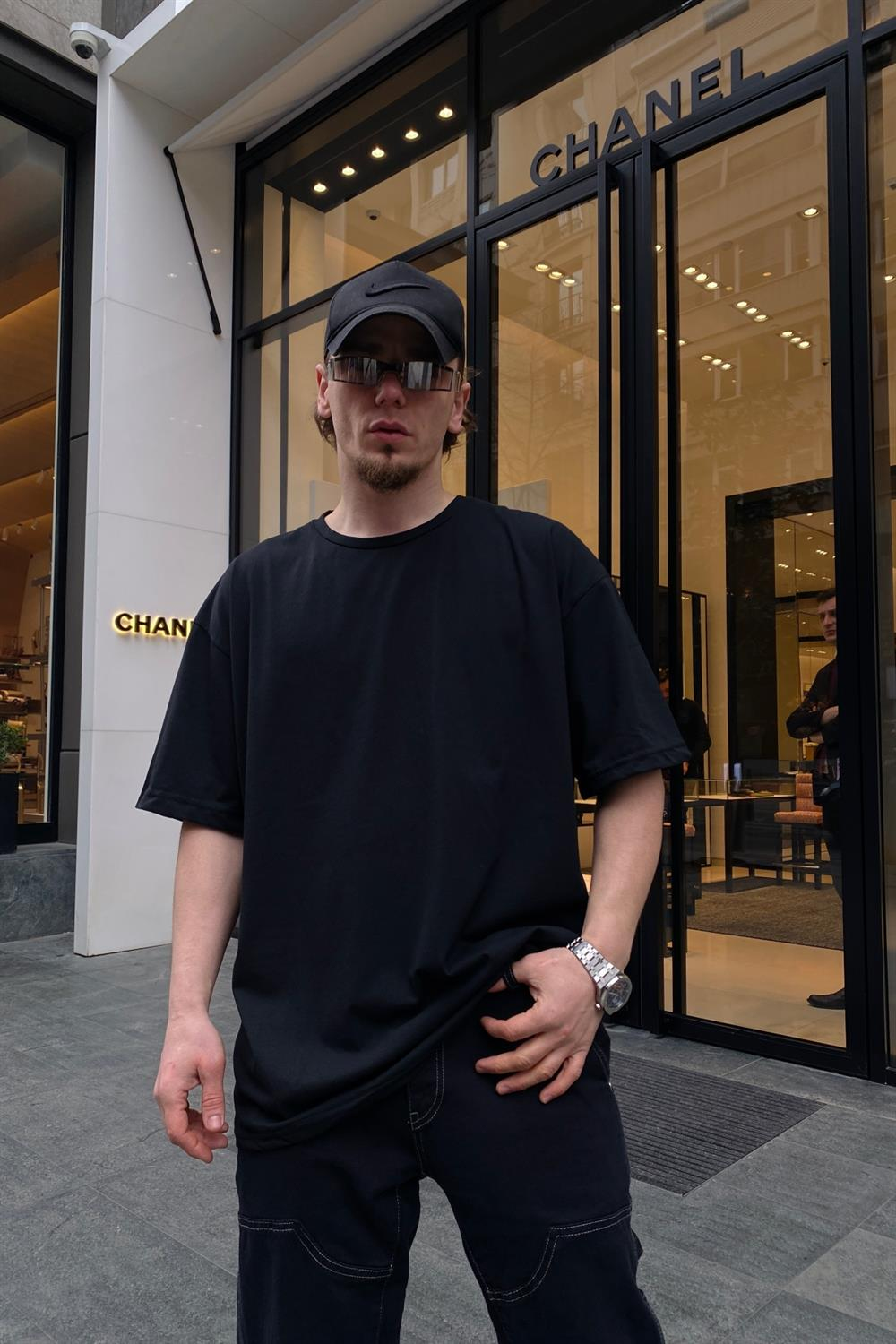 Vivre La Vie Baskılı Oversize Tshirt T536