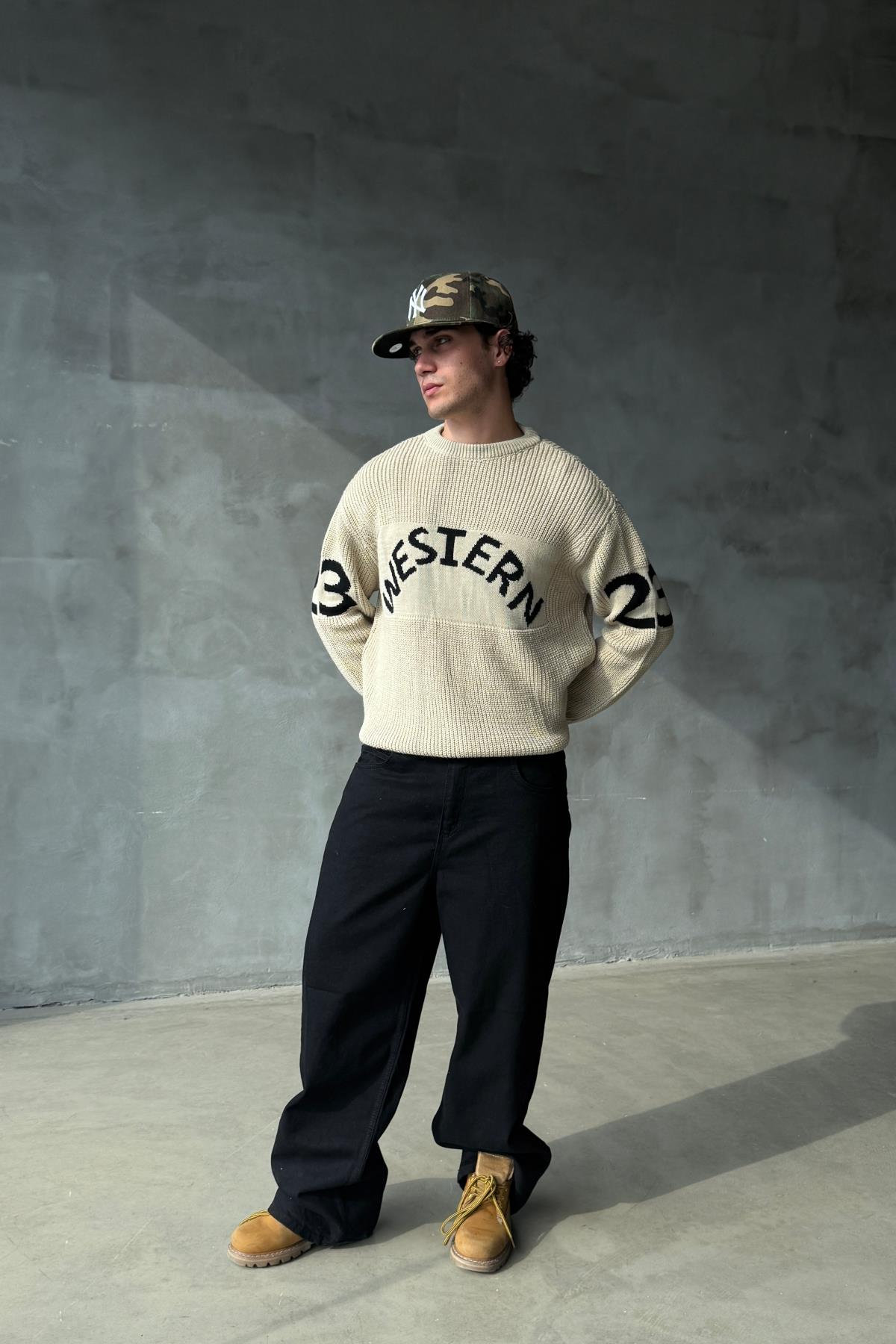 Western Oversize Bej Kazak PM01