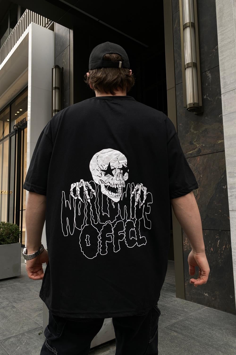 Worldwide Offcl Baskılı Oversize Tshirt T539