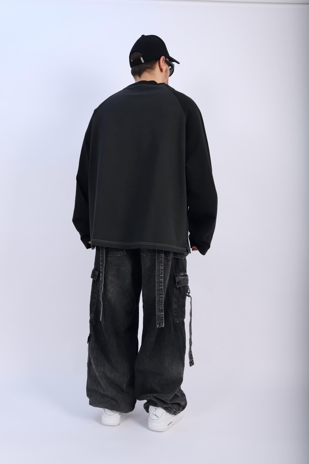 Wrstbhvr Füme Oversize Sleeved Tshirt T884