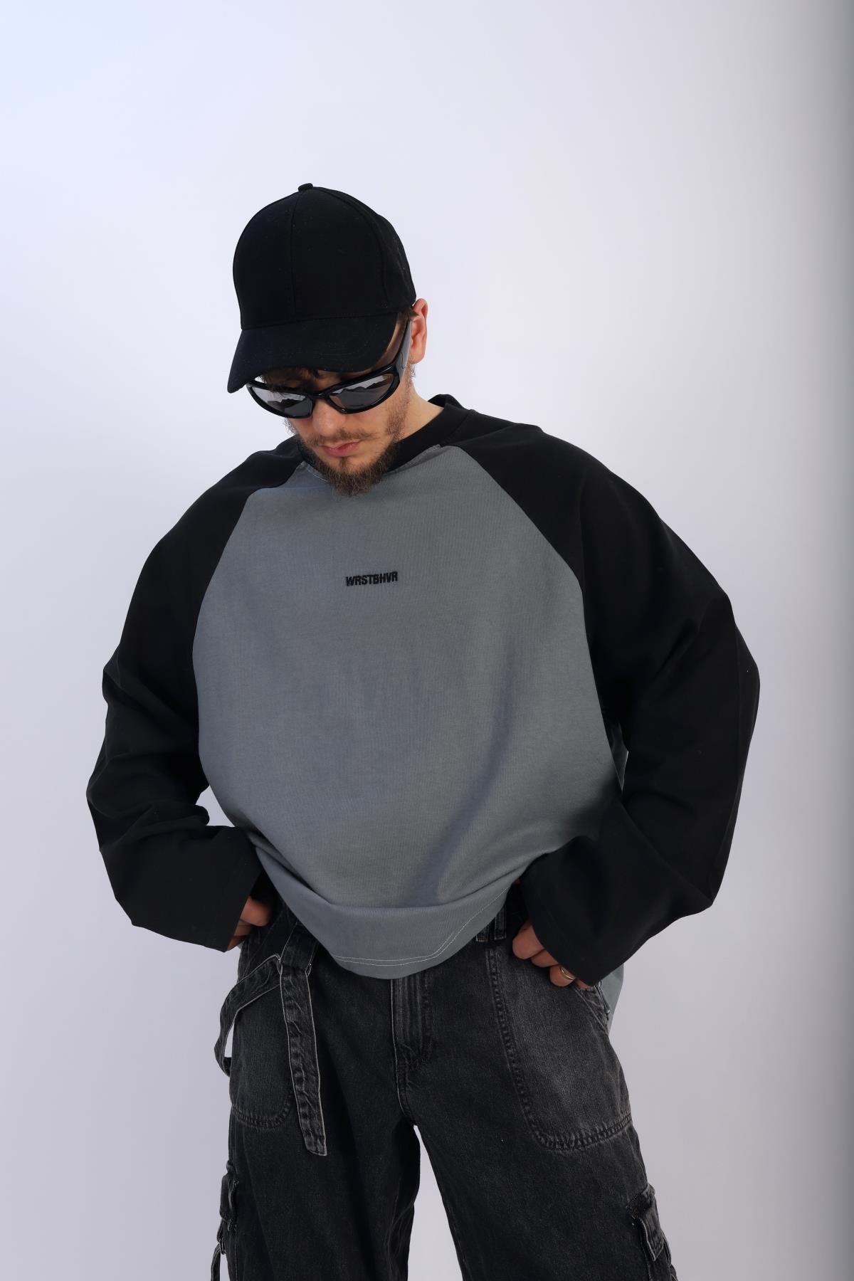 Wrstbhvr Mavi Oversize Sleeved Tshirt T885