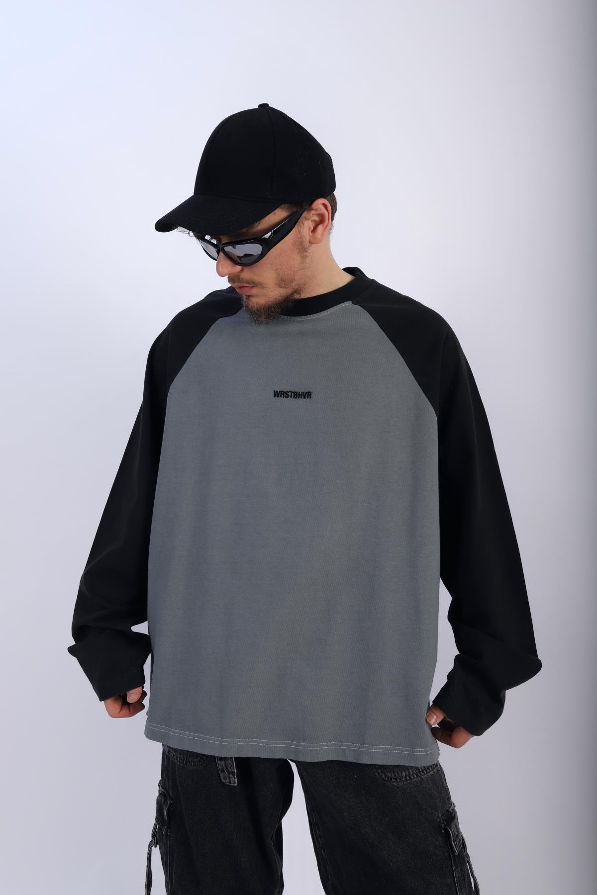 Wrstbhvr Mavi Oversize Sleeved Tshirt T885