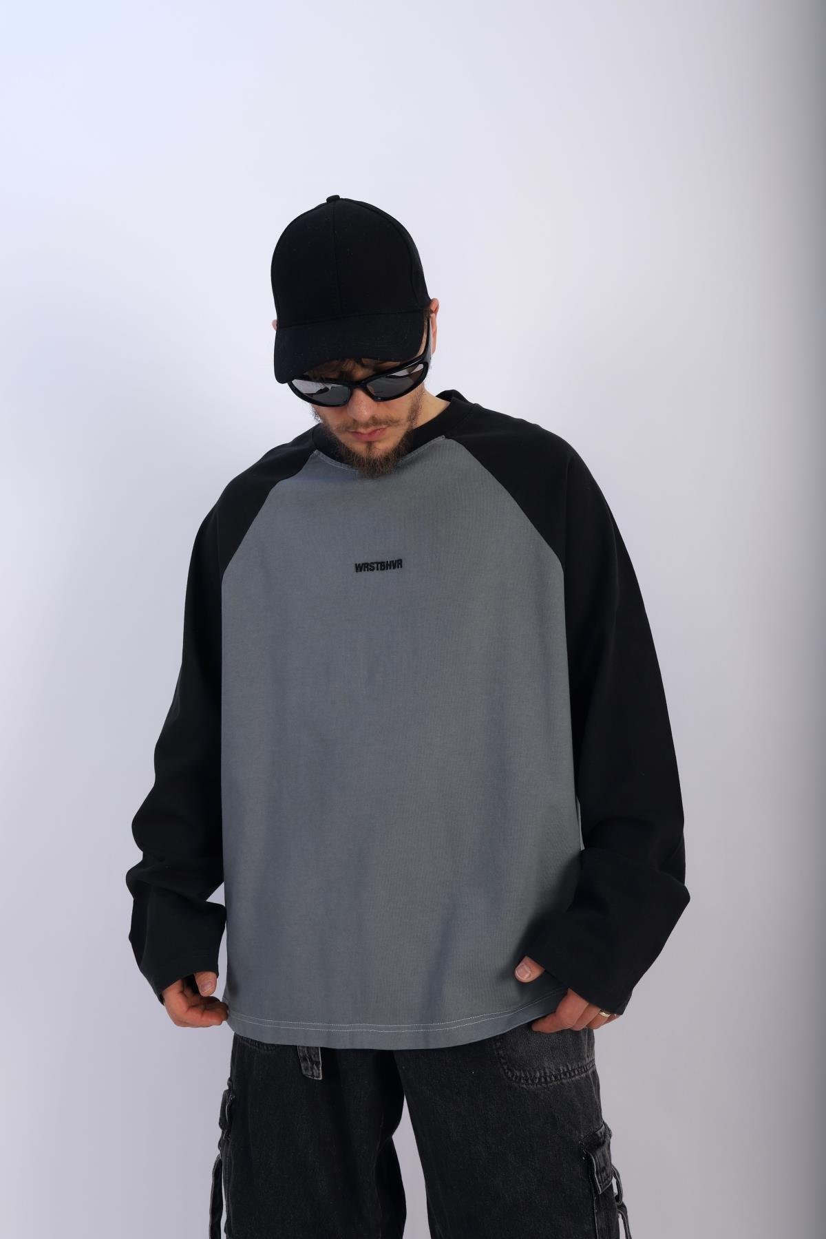 Wrstbhvr Mavi Oversize Sleeved Tshirt T885