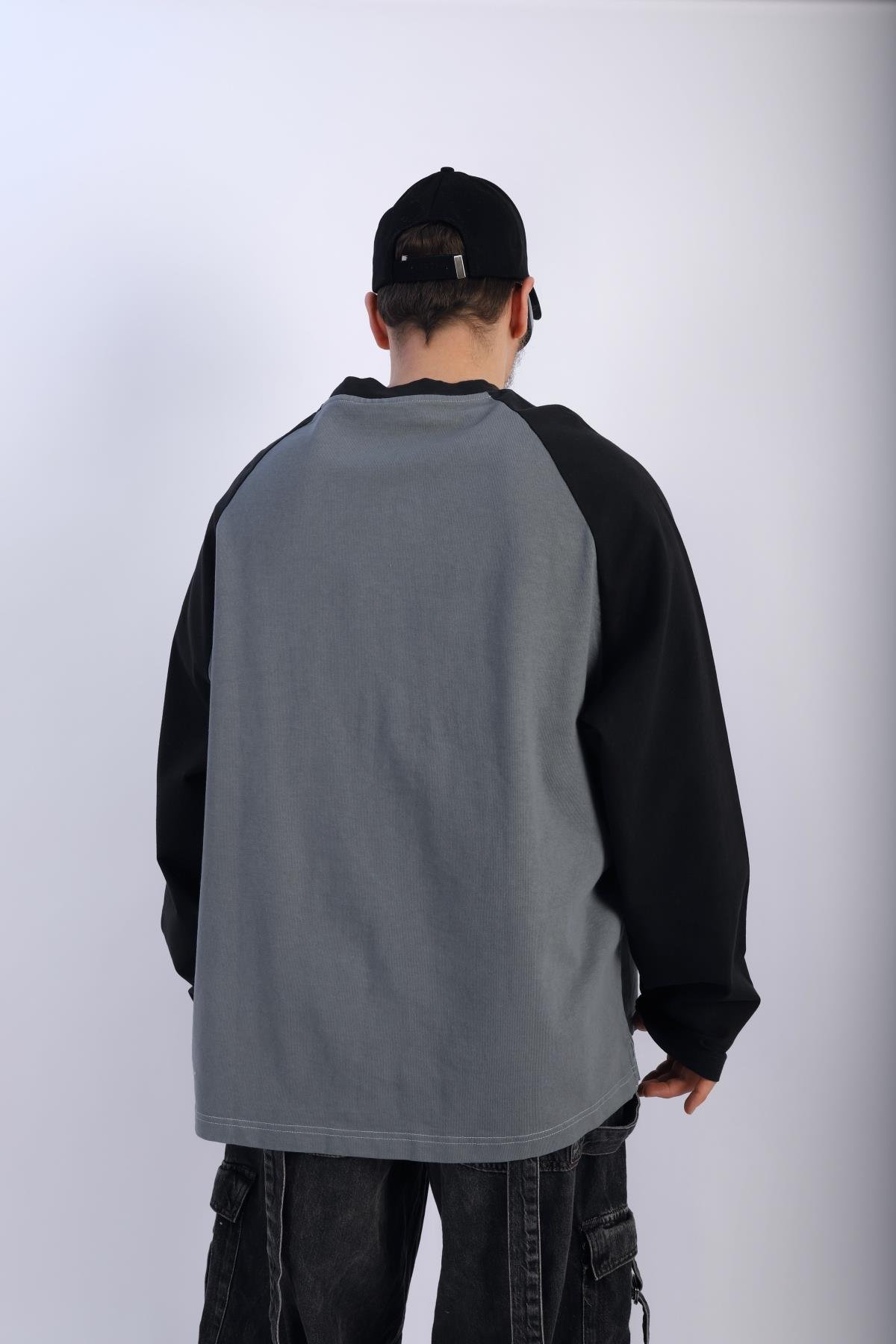Wrstbhvr Mavi Oversize Sleeved Tshirt T885