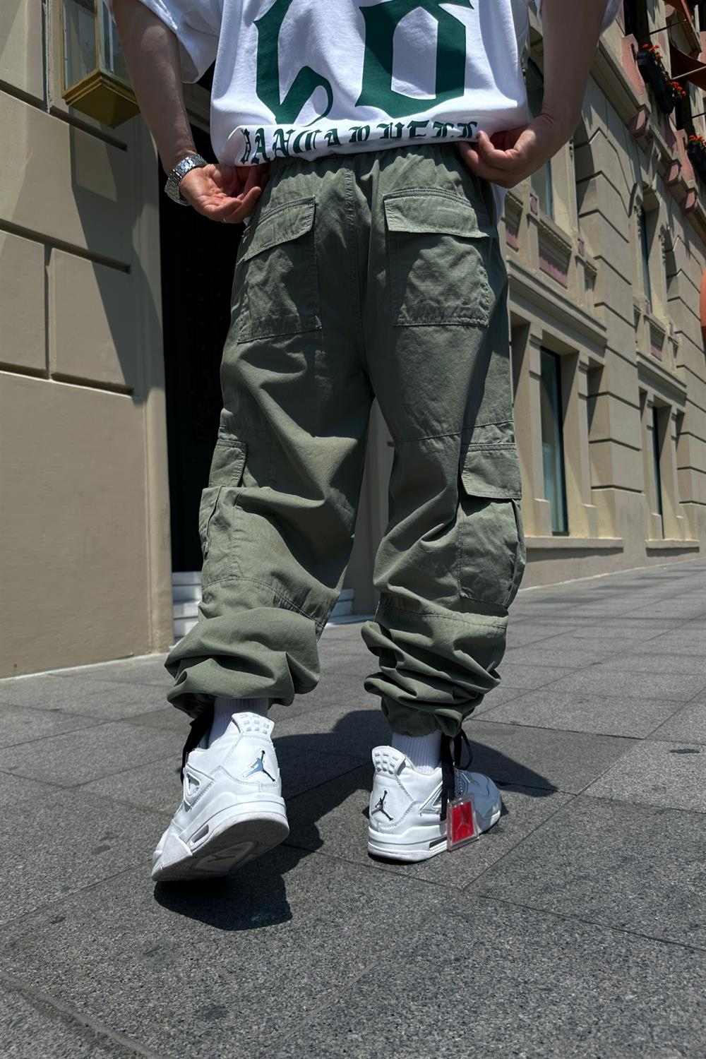 Yeşil Cep Detay Gabardin Pantolon P692