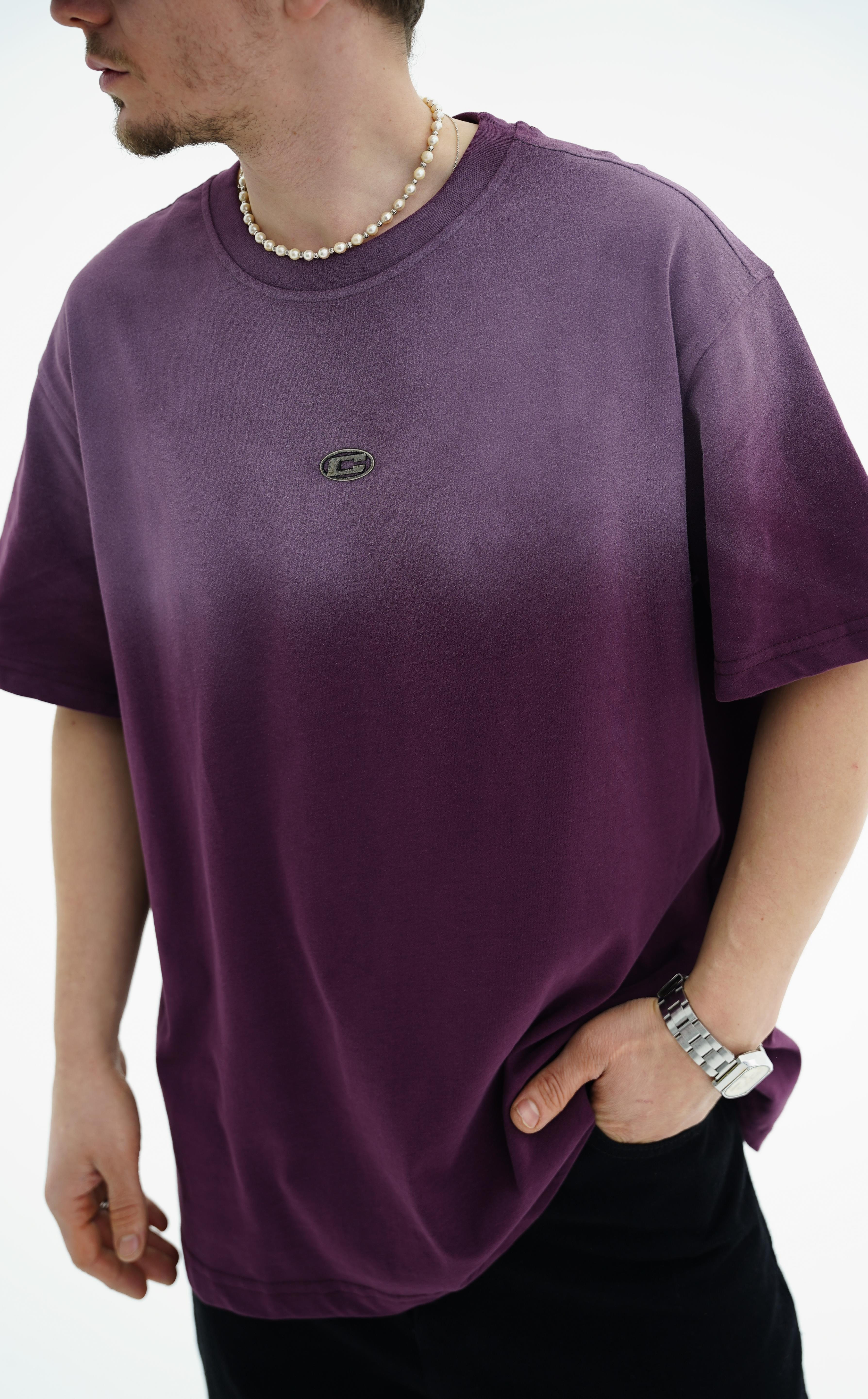 Yıkama Efektli Bordo Oversize Tshirt CT01 25CY074