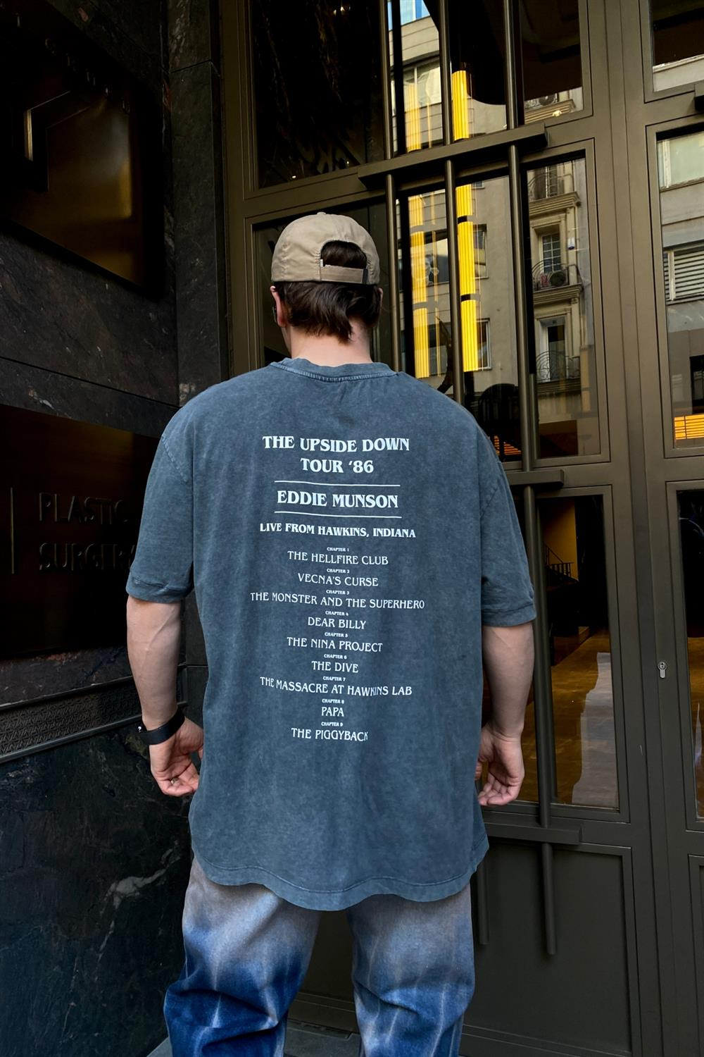 Yıkamalı  Baskılı Oversize Tshirt T519