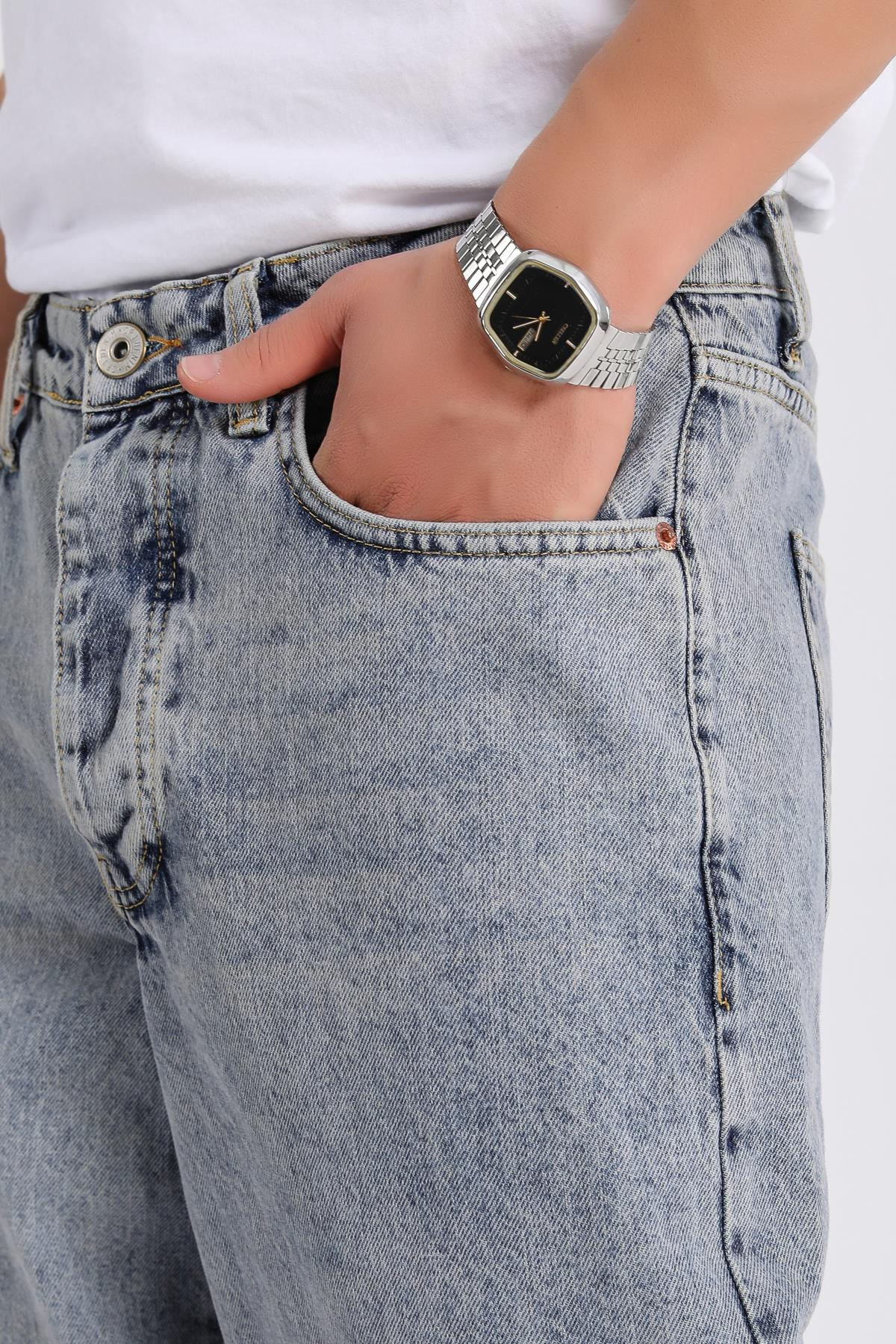 Yıkamalı Super Baggy Jean Pantolon P1014