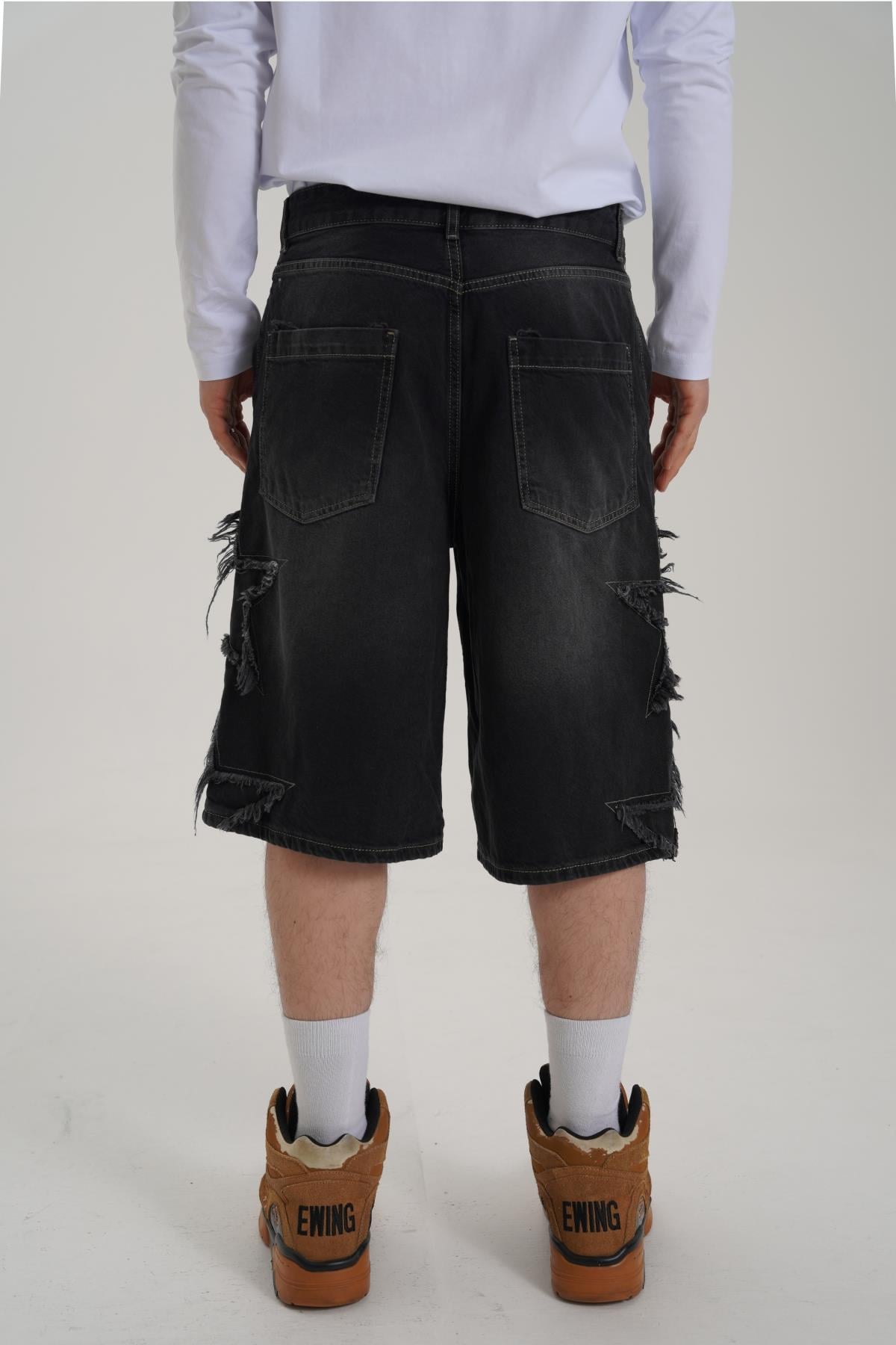 Yıldız Patch Detay Jean Şort
