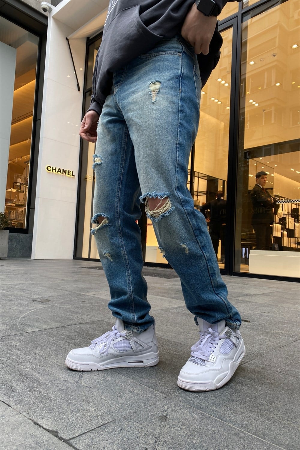 Yırtık Detay Yıkamalı Jean P545