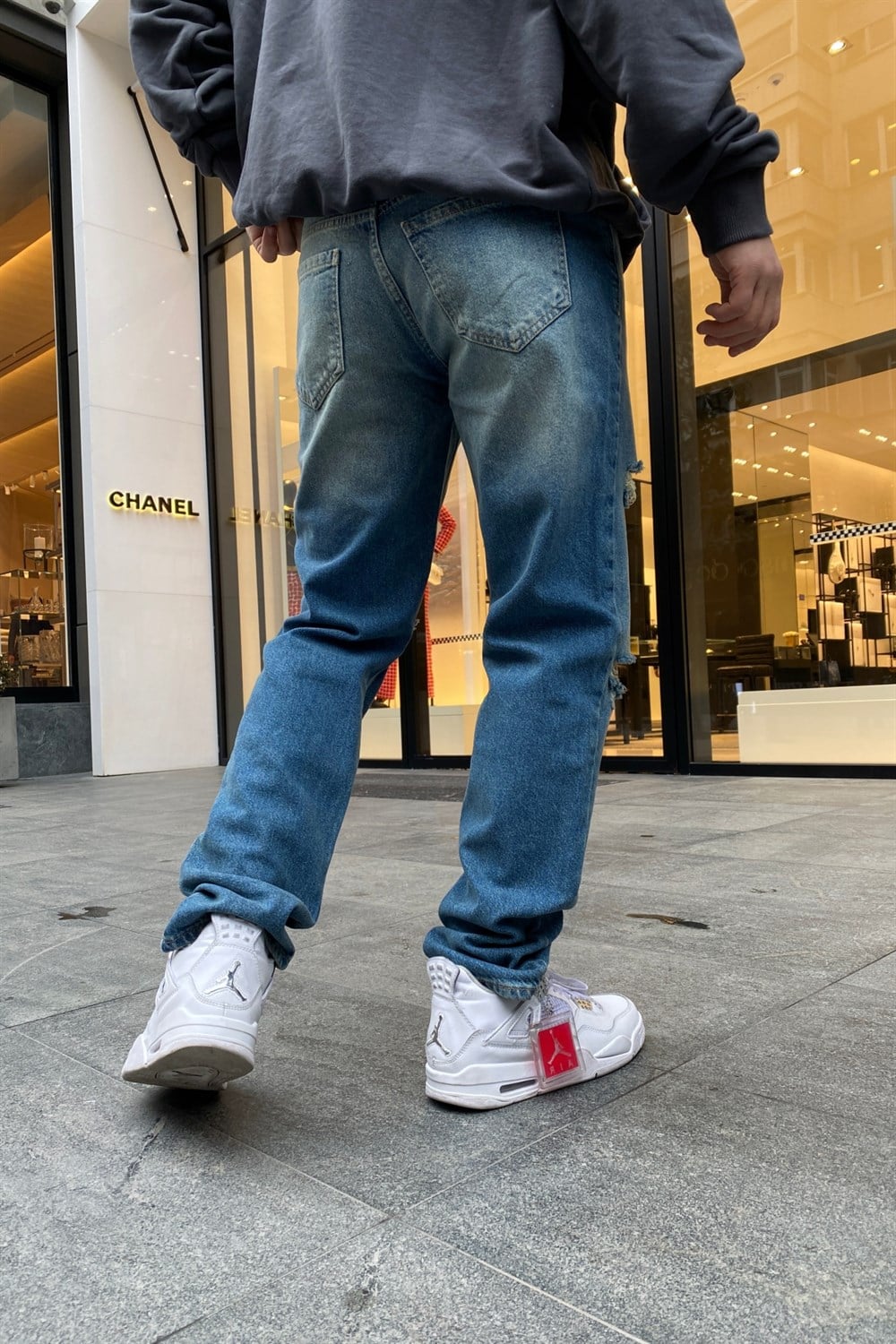 Yırtık Detay Yıkamalı Jean P545