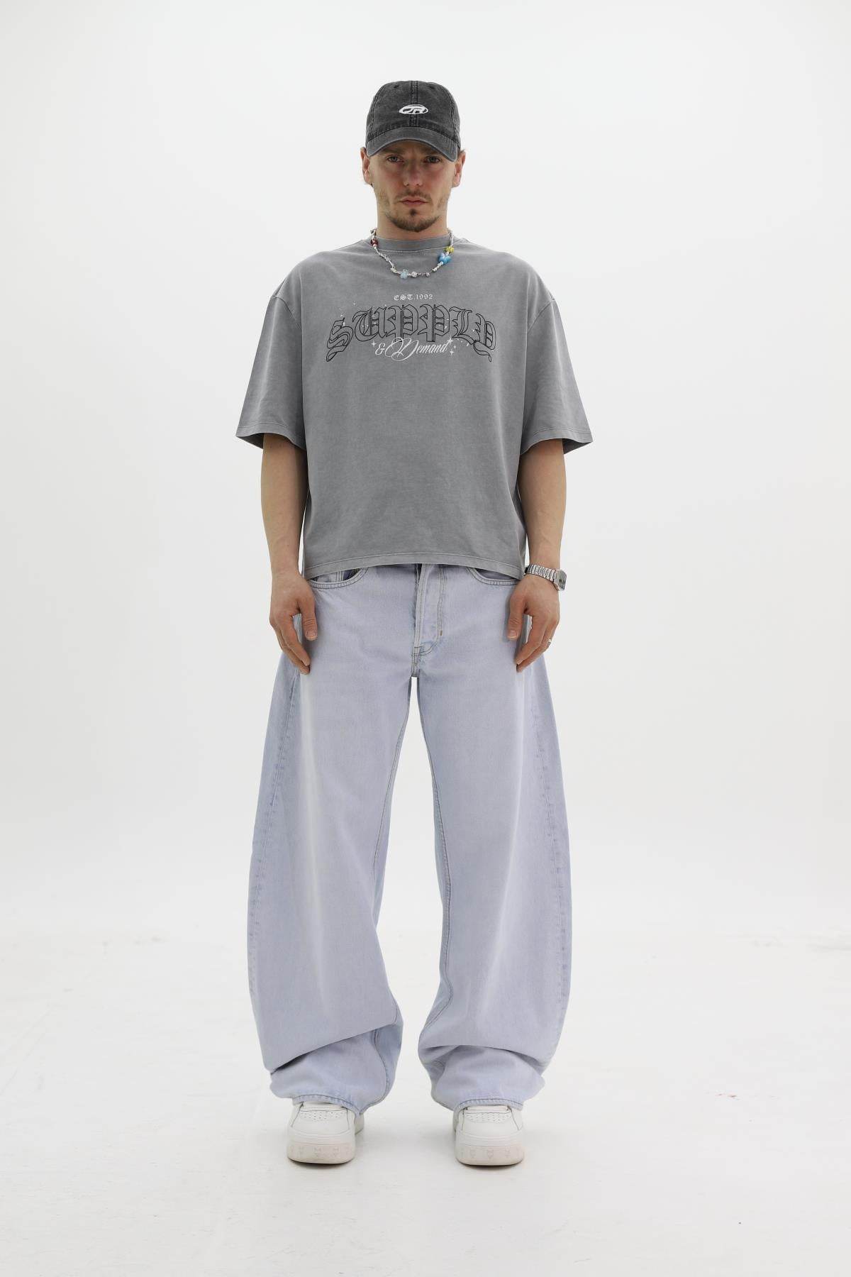 ZR Açık Mavi Baggy Jean Pantolon