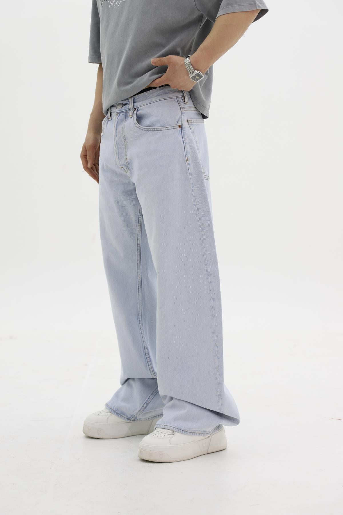 ZR Açık Mavi Baggy Jean Pantolon