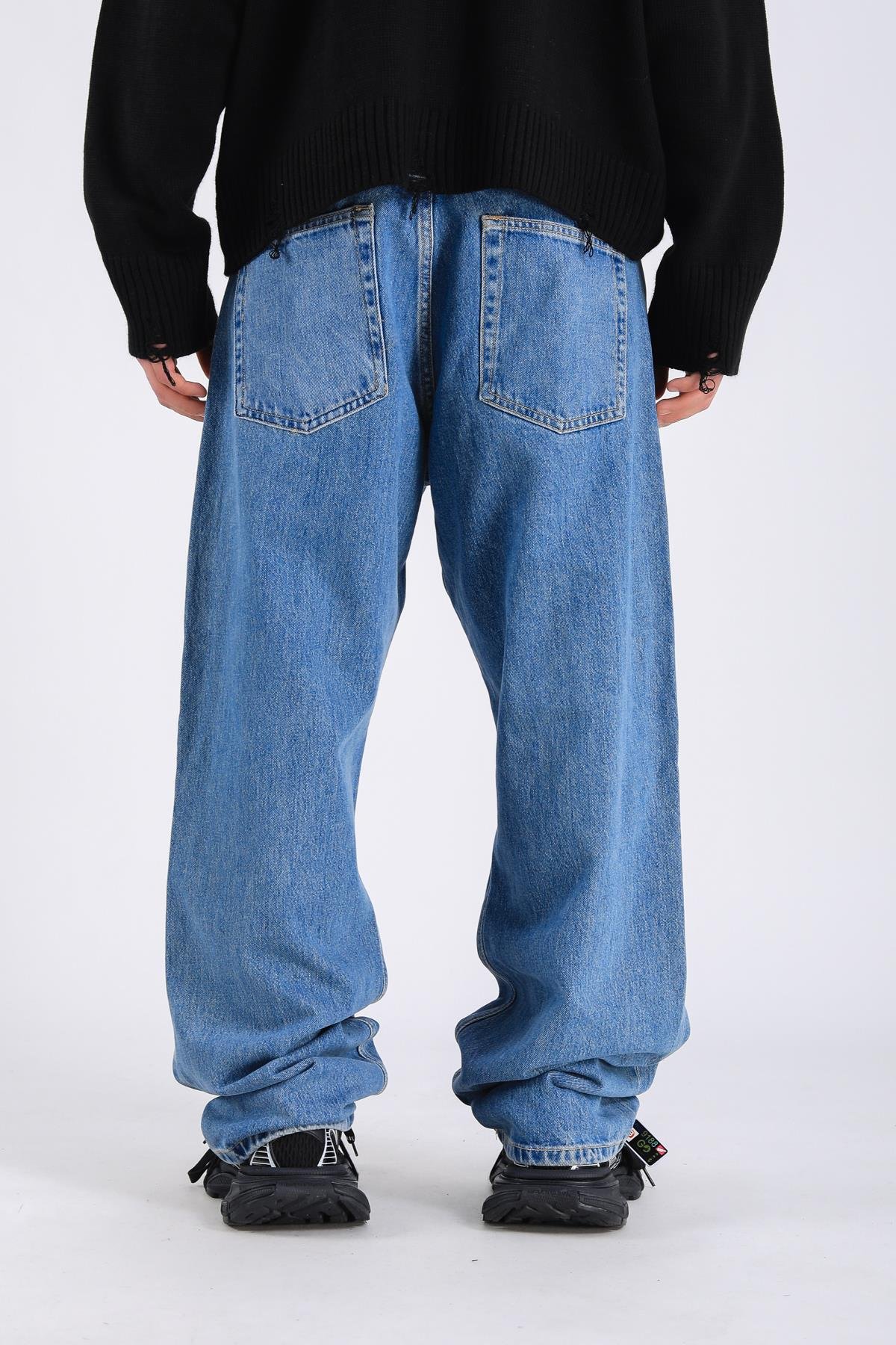 Zr Basic Mavi Baggy Jean Pantolon P1117