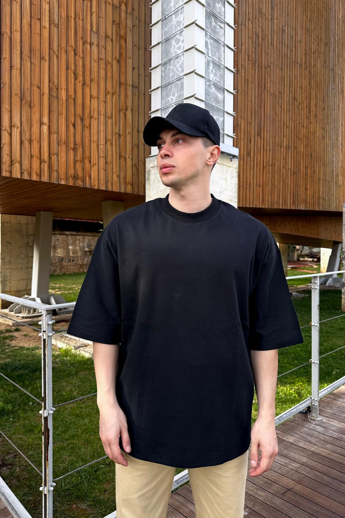 ZR Siyah Basic Oversize Tshirt T1038