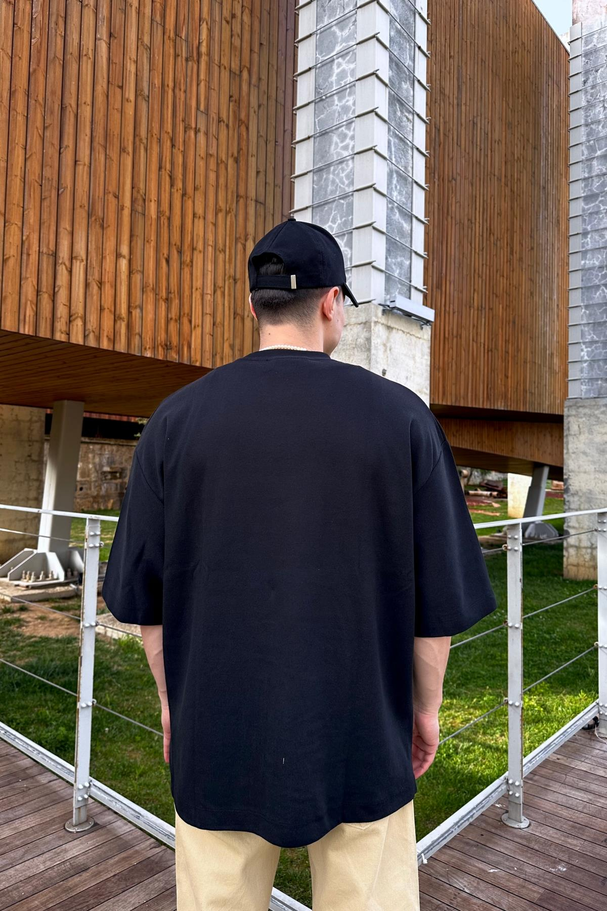 ZR Siyah Basic Oversize Tshirt T1038