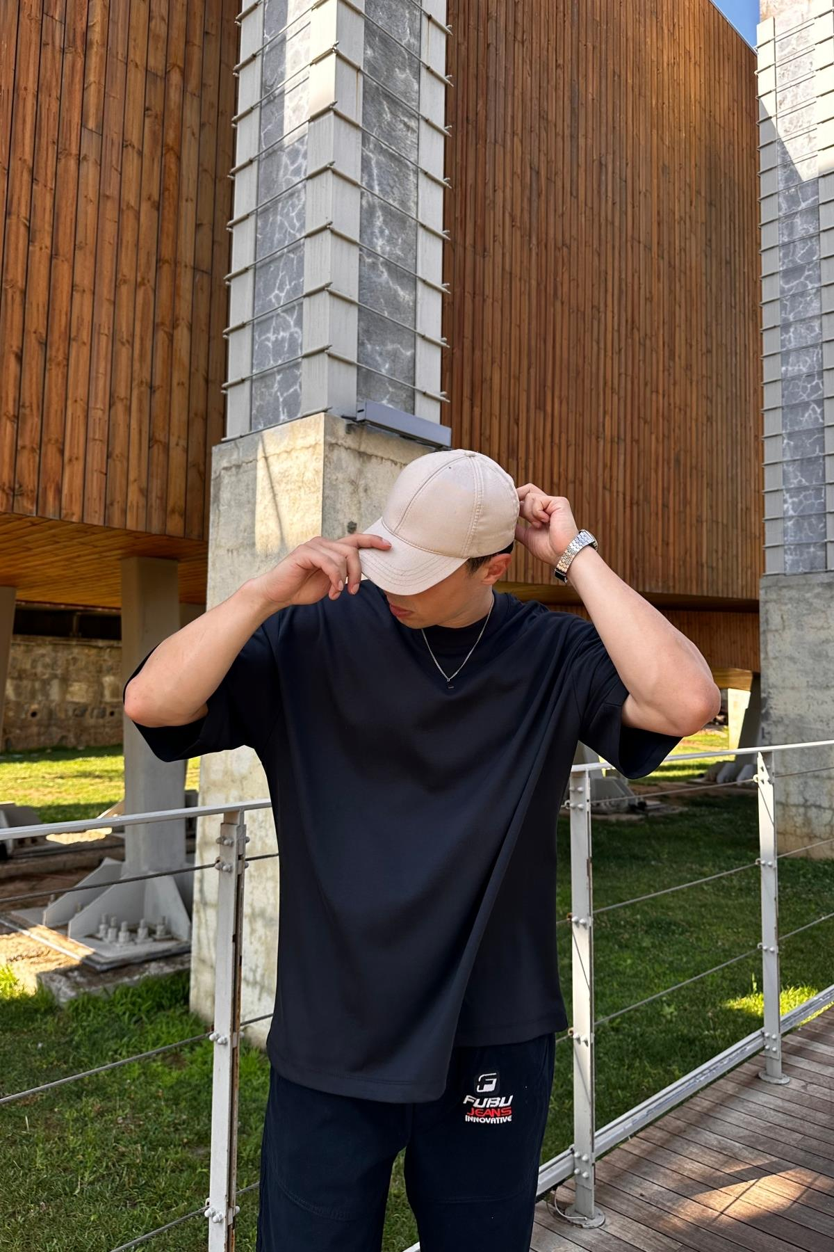 Zr Siyah Oversize Basic Tshirt T1156