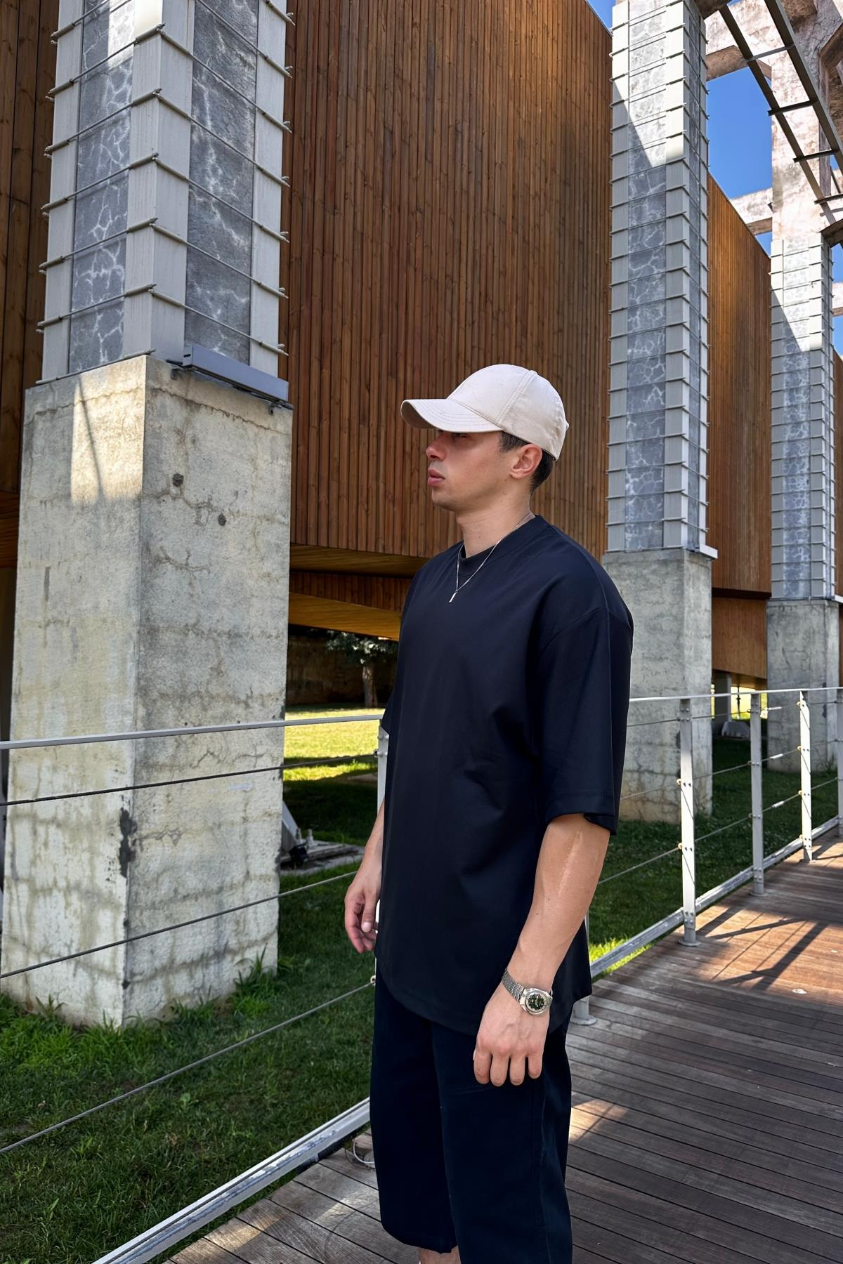 Zr Siyah Oversize Basic Tshirt T1156