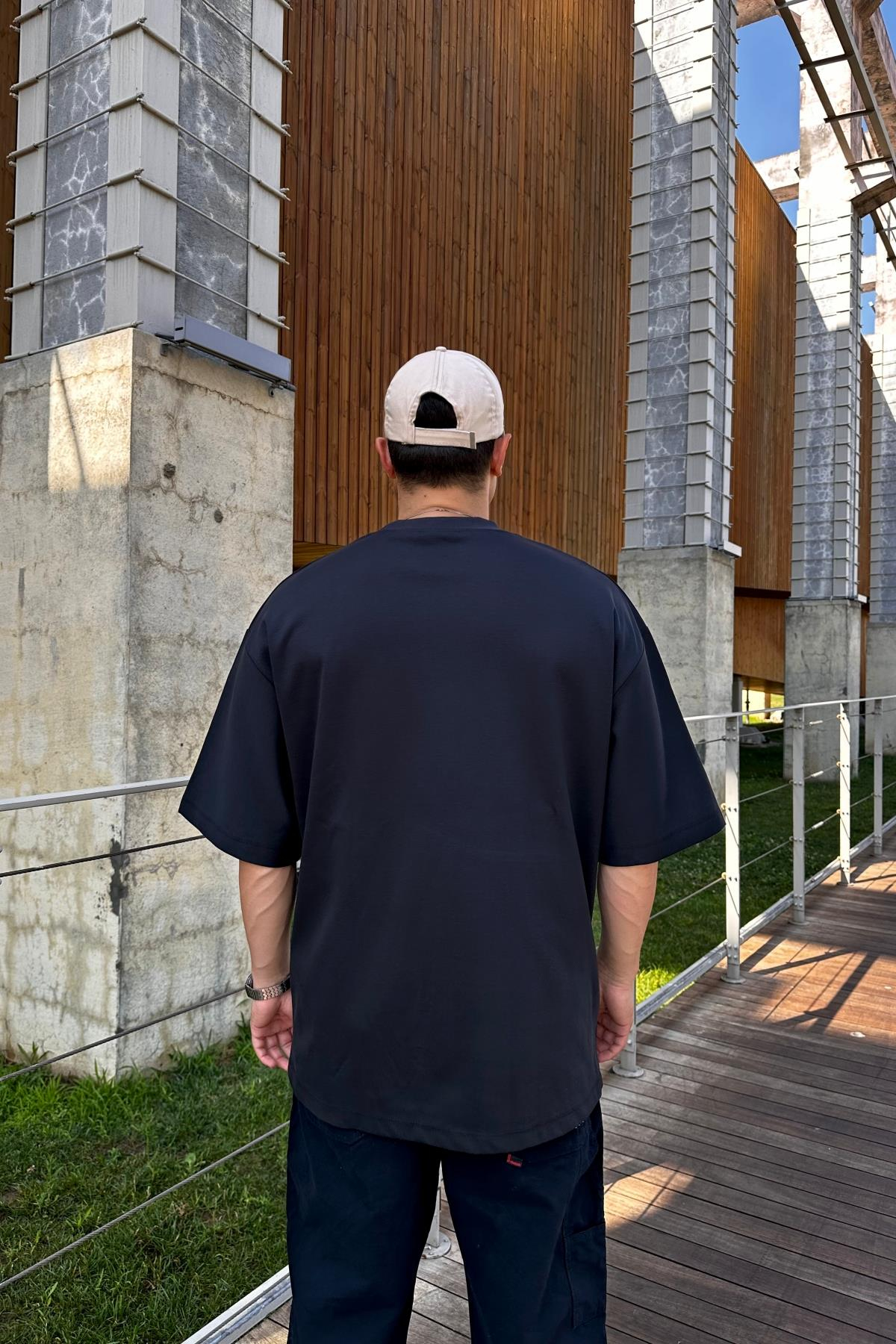 Zr Siyah Oversize Basic Tshirt T1156