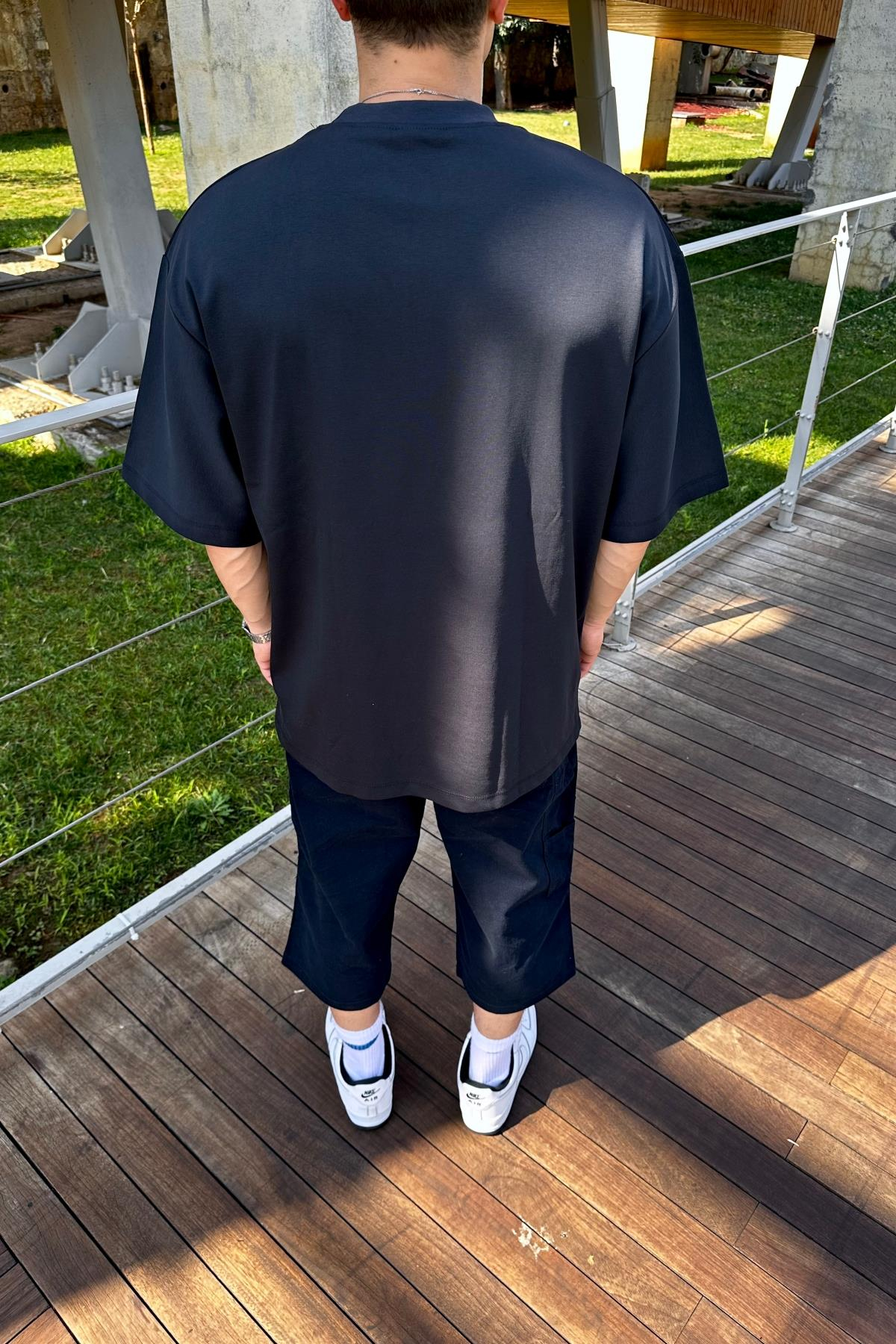 Zr Siyah Oversize Basic Tshirt T1156