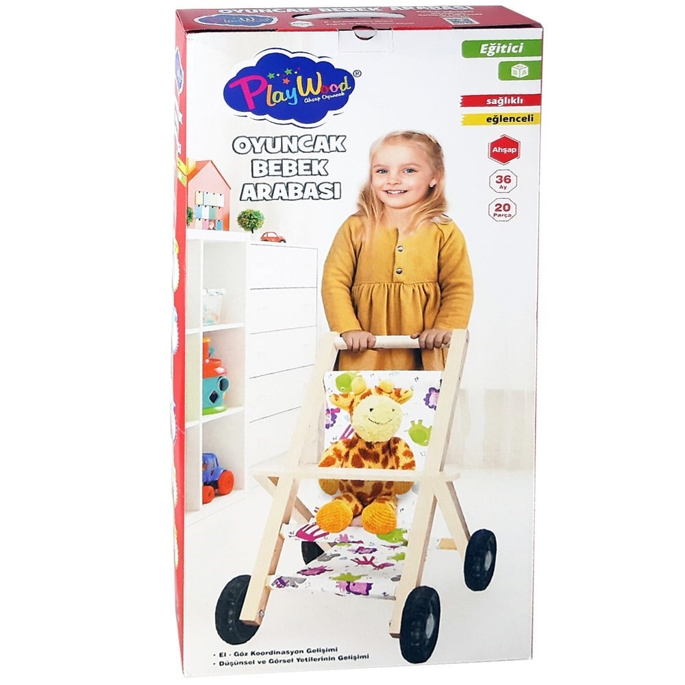 Ahşap Oyuncak Bebek Arabası ONY-386-Ahşap Oyuncaklar