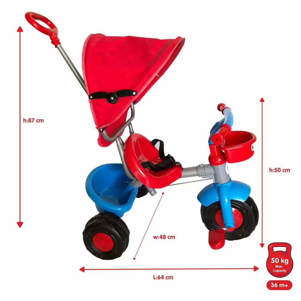 Akar Oyuncak Tenteli Kontrollü Boni Bike Kırmızı 93673-Çocuk Bisikletleri