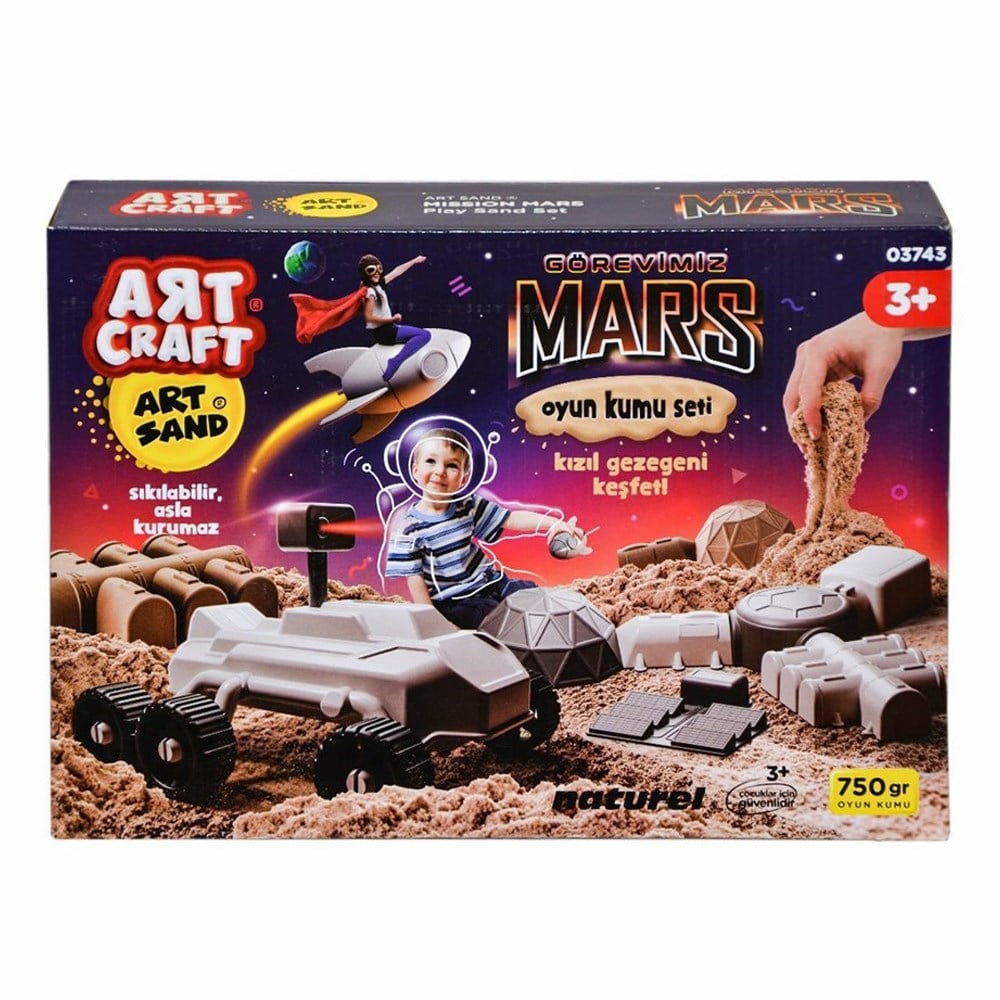Art Craft Görevimiz Mars Kinetik Kum Oyun Seti 750 gr. 03743-Oyun Hamuru