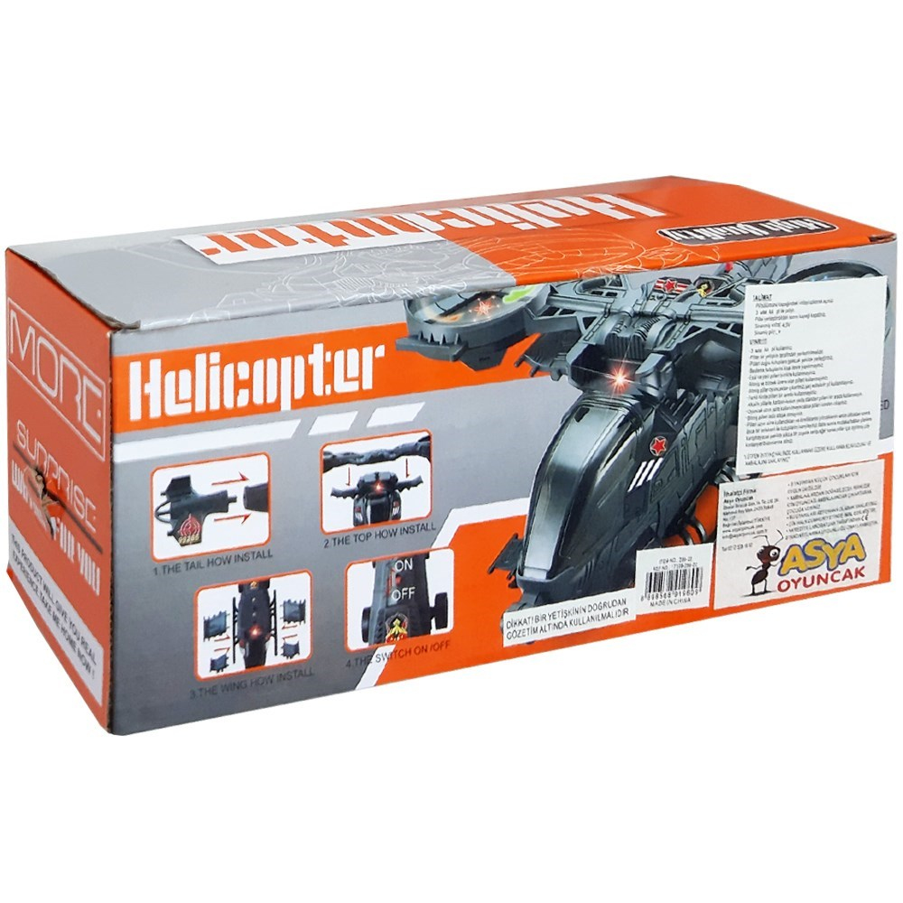 Asya Oyuncak Pilli Helikopter 17108-286-22-Kumandasız Arabalar