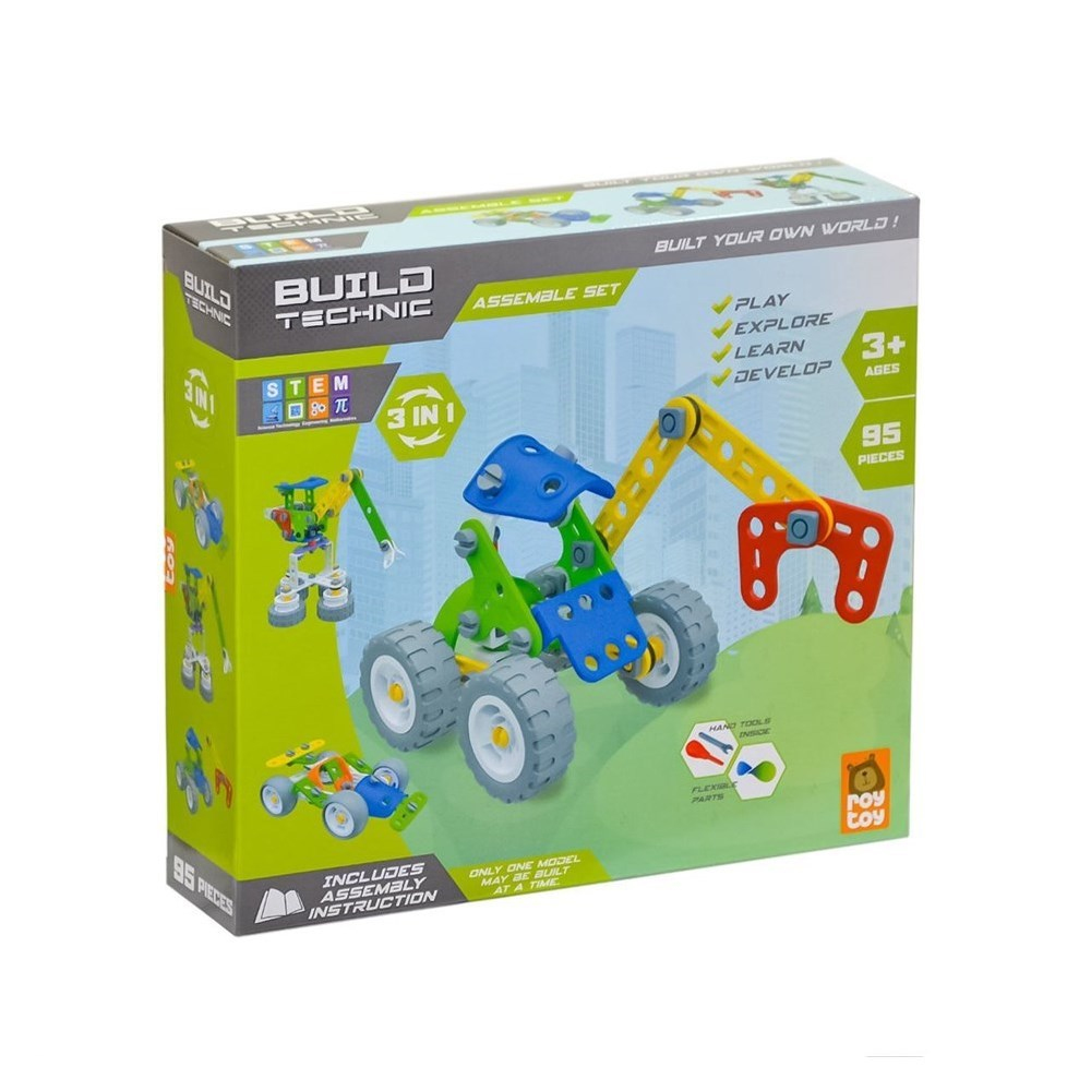 Asya Oyuncak Yapboz Araçlar Sök Tak 4100301-1-Kumandasız Arabalar