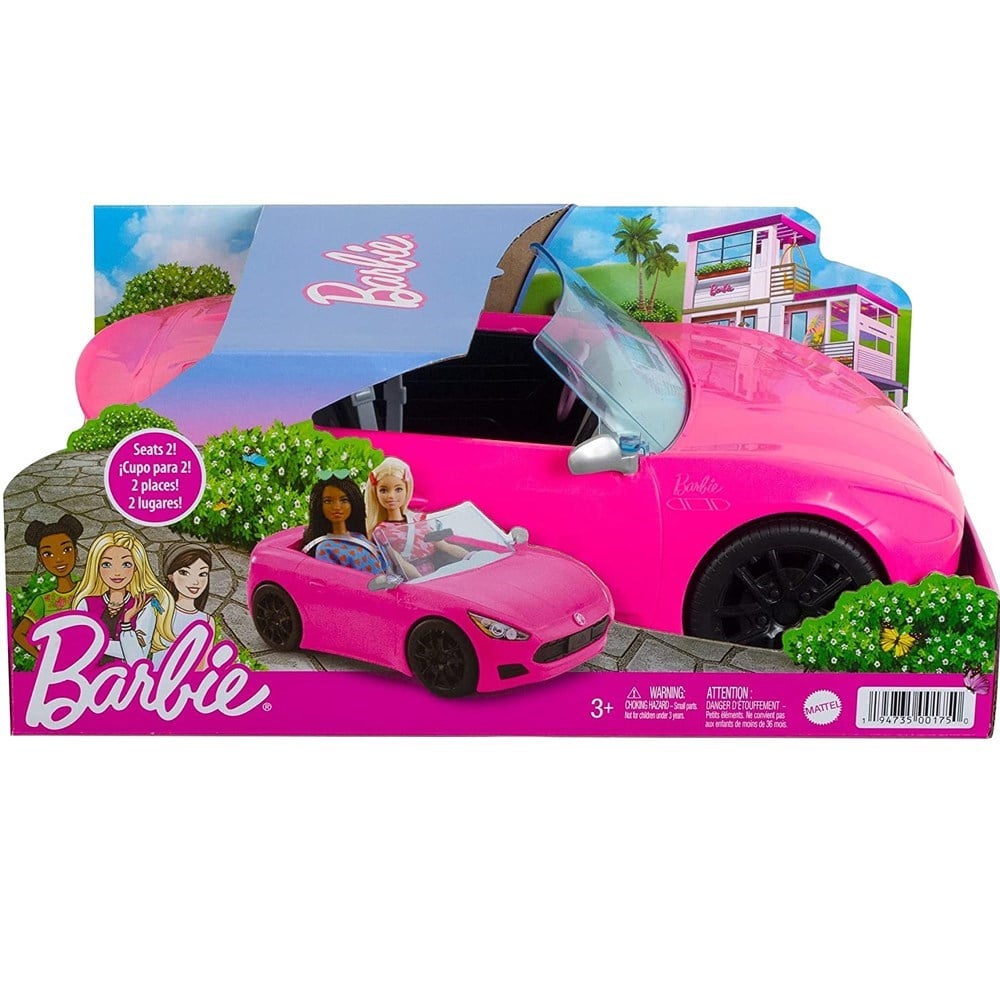 Barbie Cabrio 2 Kişilik Arabası Tekerlekli Pembe Araba ve Gerçekçi Detaylar-Kız Oyun Setleri
