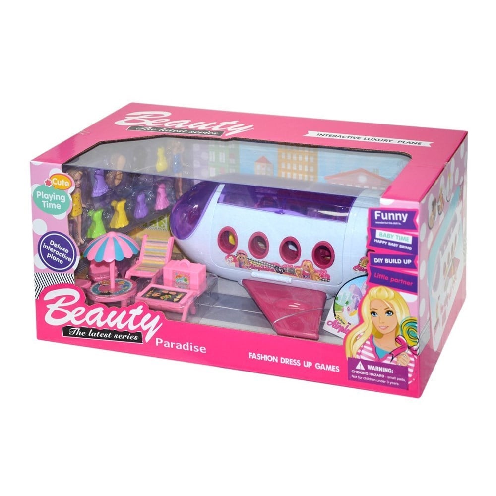 Beauty Kutulu Aksesuarlı Uçak Seti-Kız Oyun Setleri