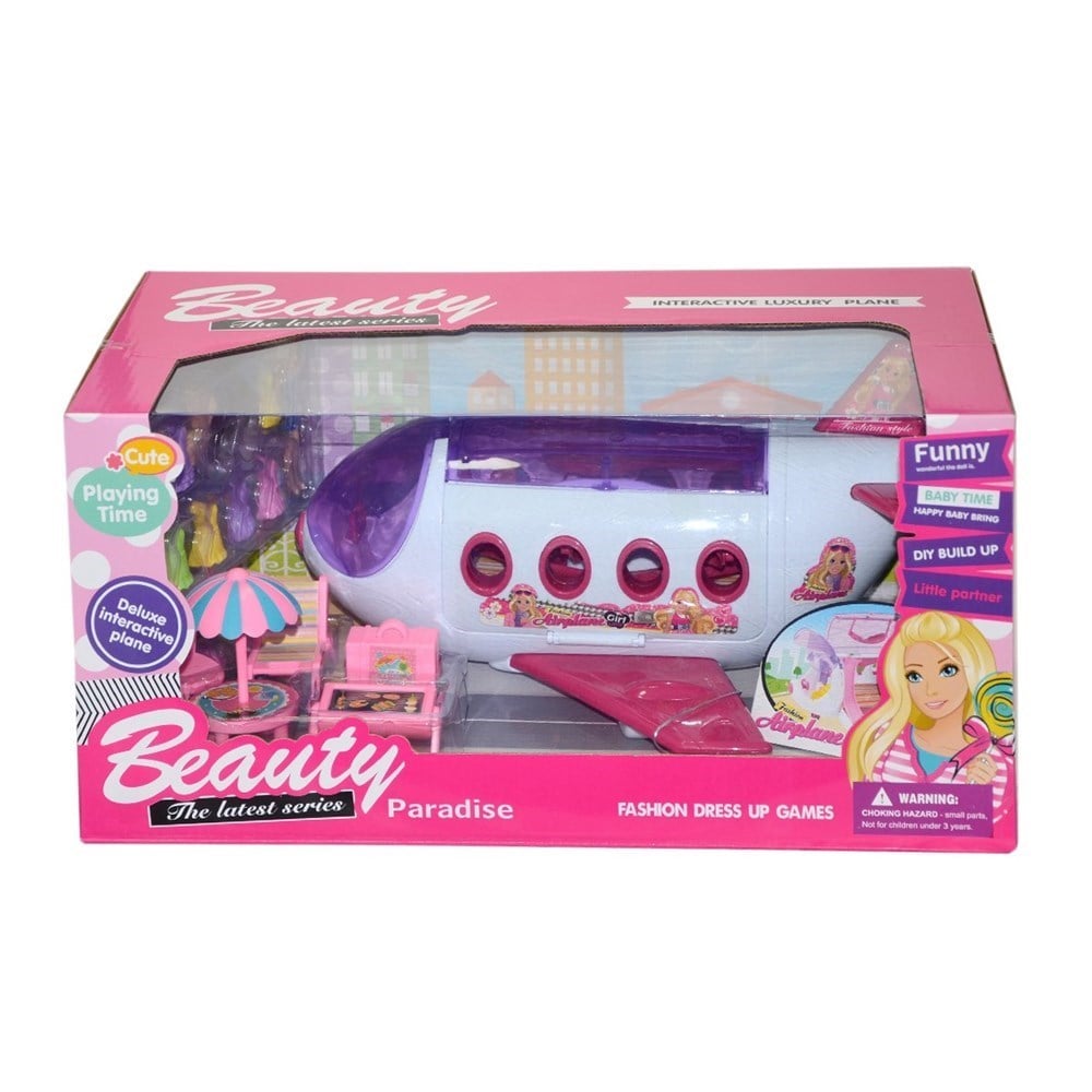Beauty Kutulu Aksesuarlı Uçak Seti-Kız Oyun Setleri