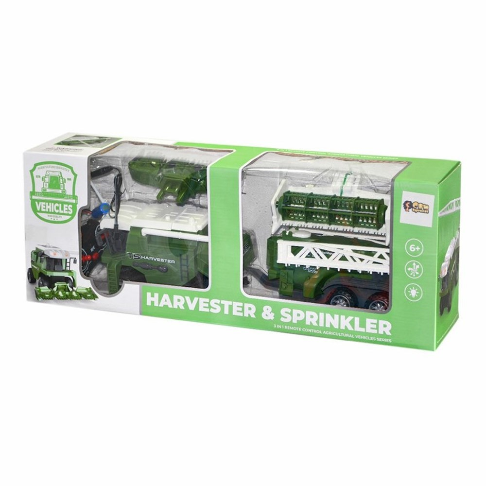 Can Oyuncak Uzaktan Kumandalı Şarjlı Biçerdöver & Fıskiye CR1924-Kumandalı İş Makineleri