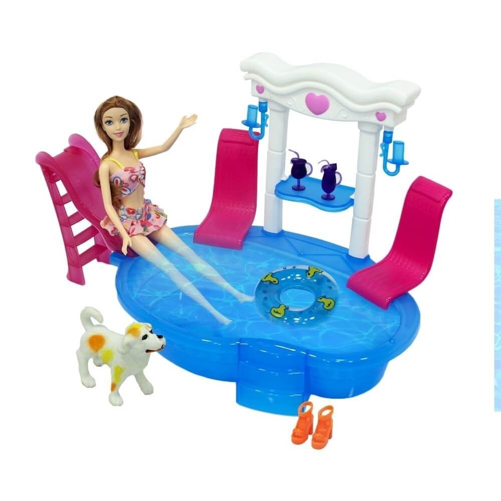 Canem Kailili Bebek Ve Kaydıraklı Havuzu-Oyuncak Bebekler