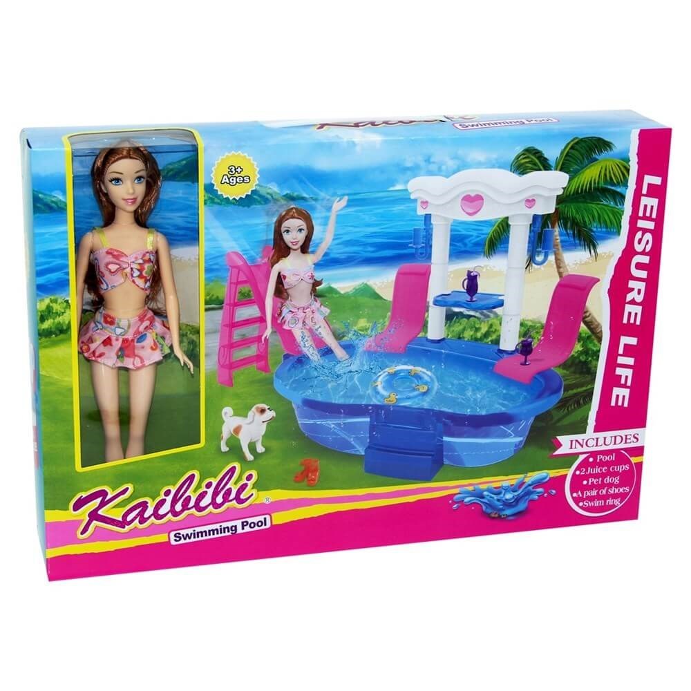 Canem Kailili Bebek Ve Kaydıraklı Havuzu-Oyuncak Bebekler