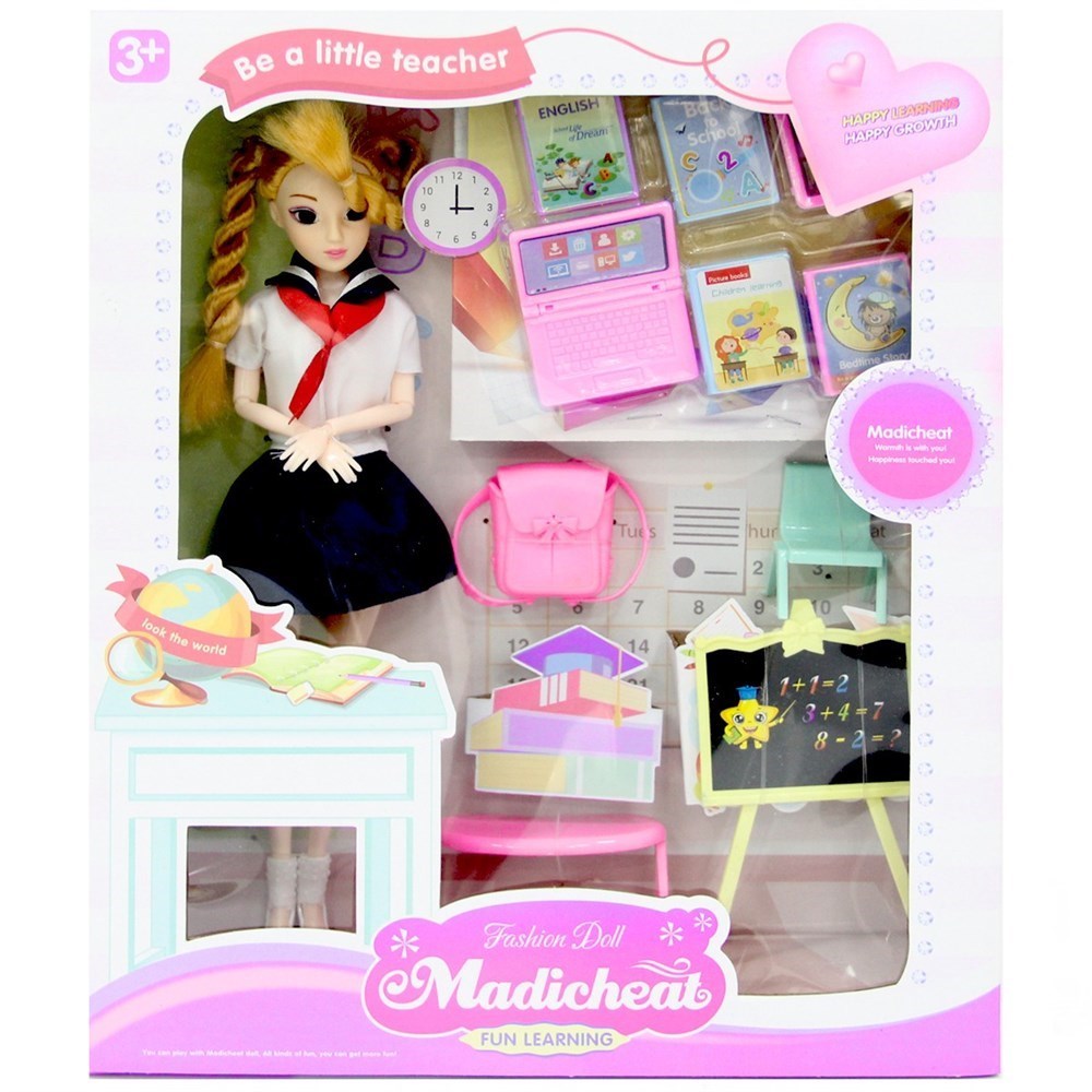 Canem Küçük Öğretmen Bebek Seti-Kız Oyun Setleri