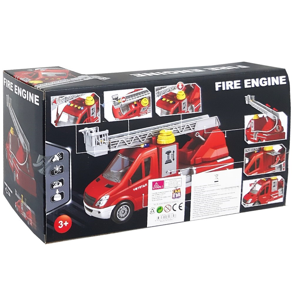 Canem Oyuncak Sesli Işıklı Sürtmeli İtfaiye 666-68P-Oyuncak İtfaiye